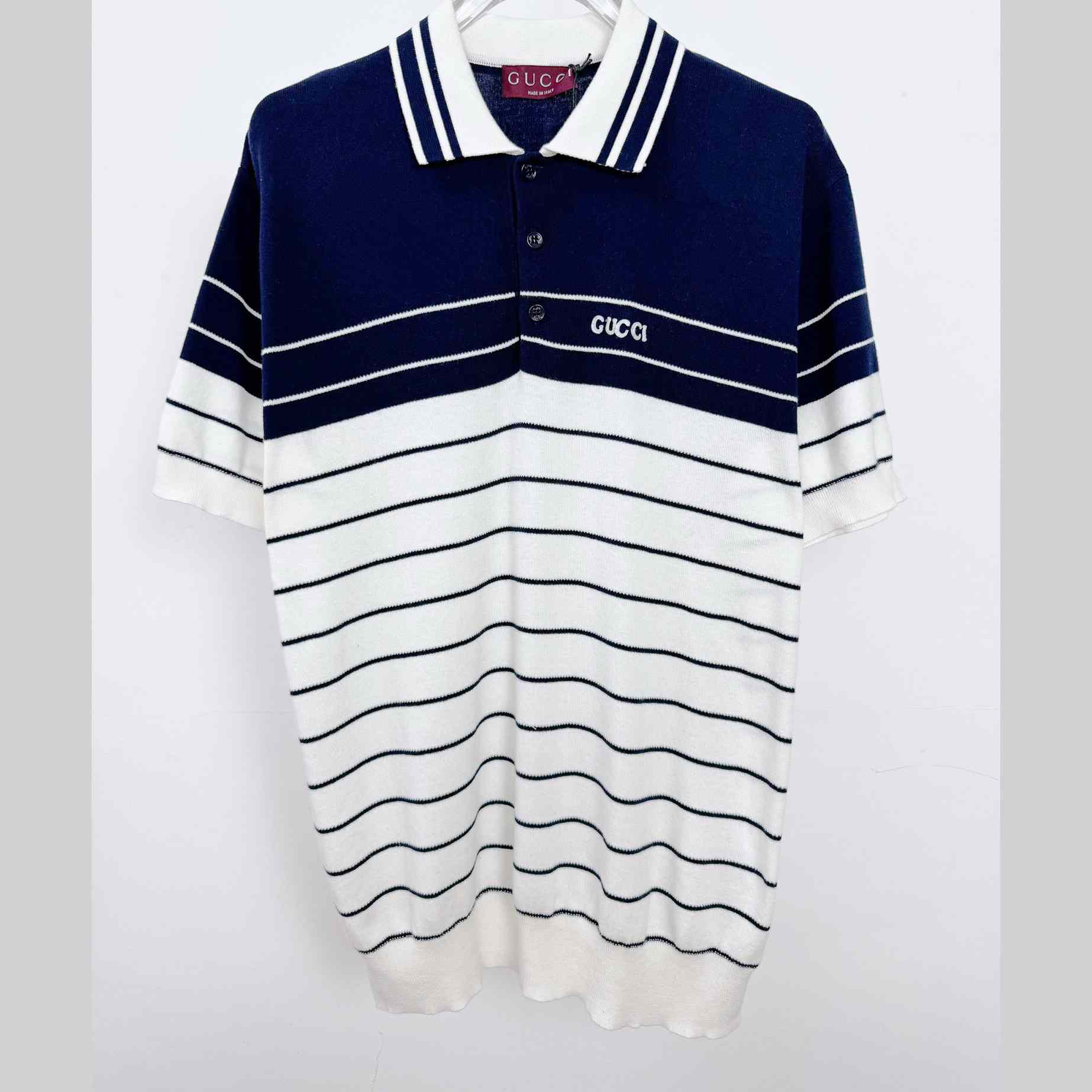 Gucci Cotton Polo Shirt With Embroidery  - FashionPlug