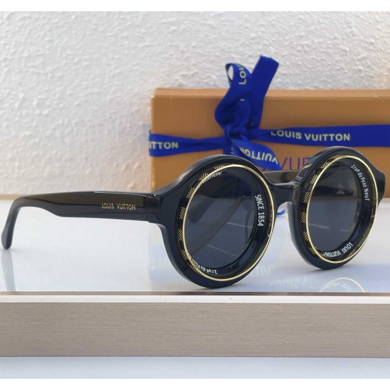Louis Vuitton LV Super Vision Round Sunglasses   Z2737U Z2386U - FashionPlug