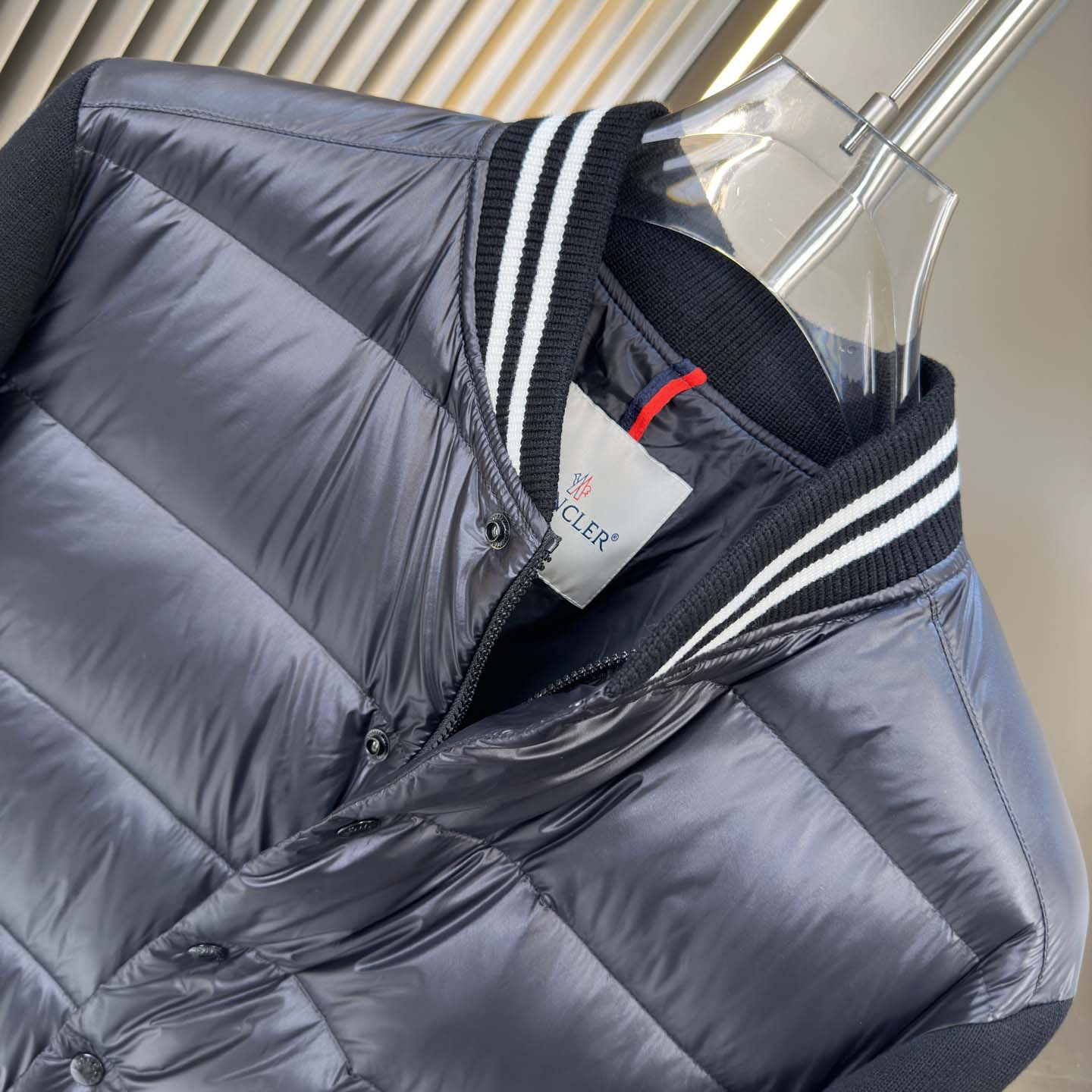 Moncler Paneled Down Jacket - FashionPlug