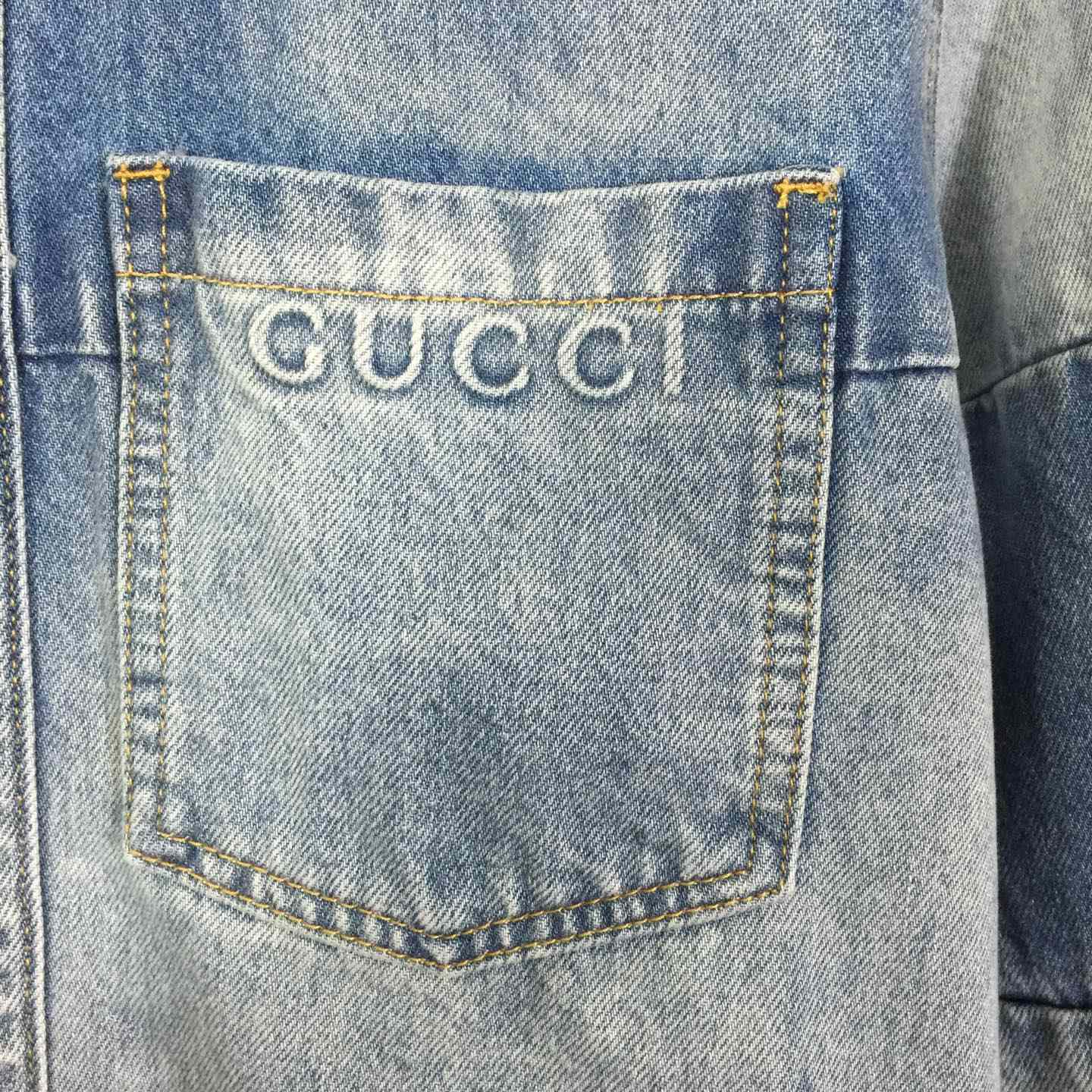Gucci Cotton Denim Shirt - FashionPlug