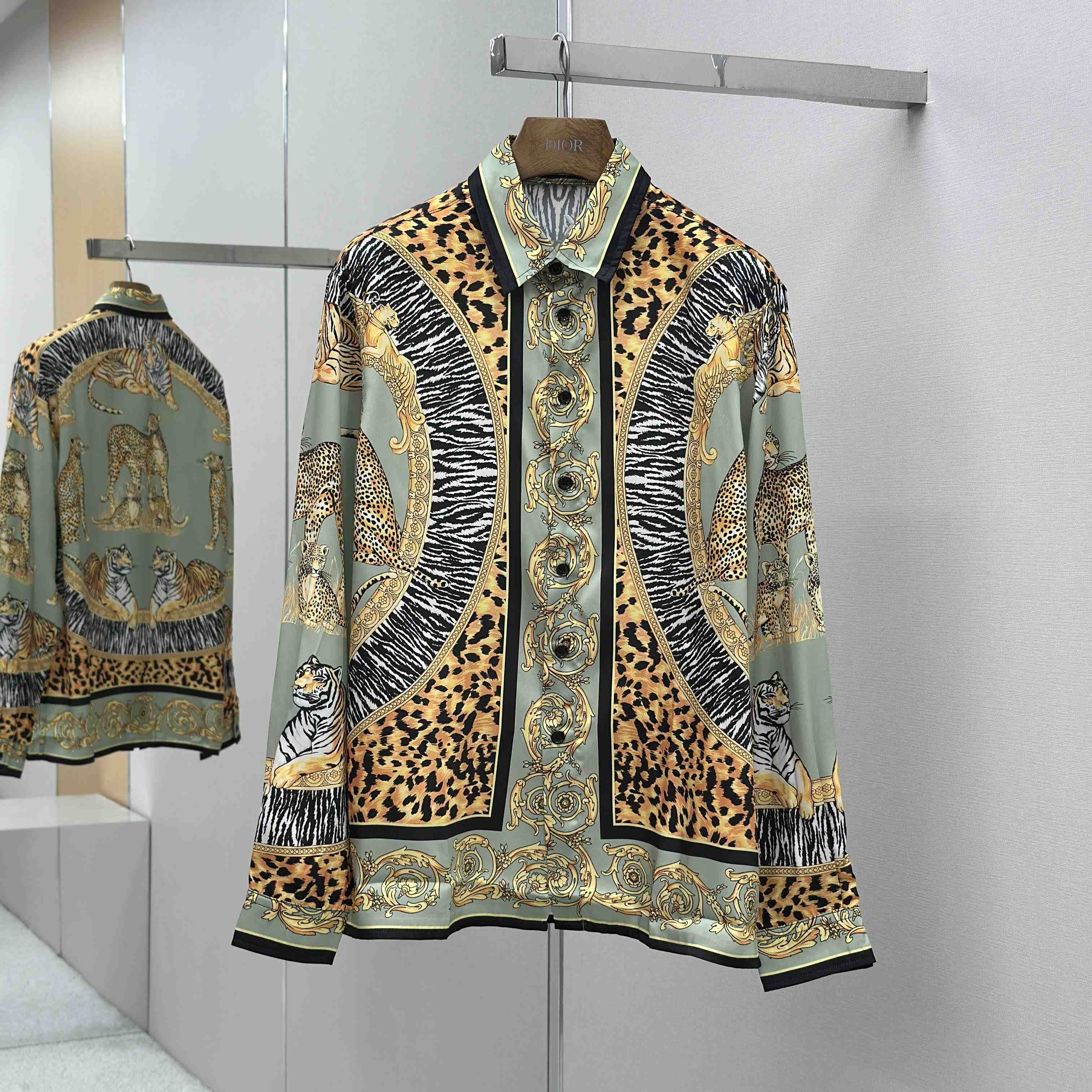Versace Wild Cats Silk Shirt - FashionPlug