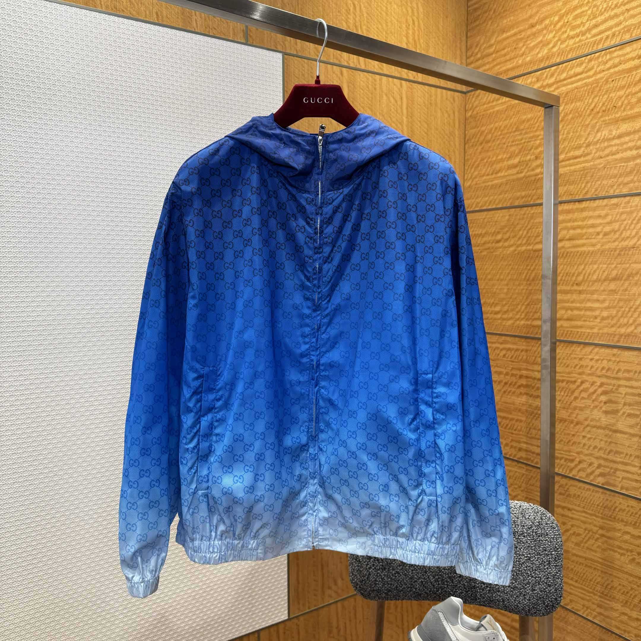 Gucci Printed Technical Poplin Zip Jacket - FashionPlug