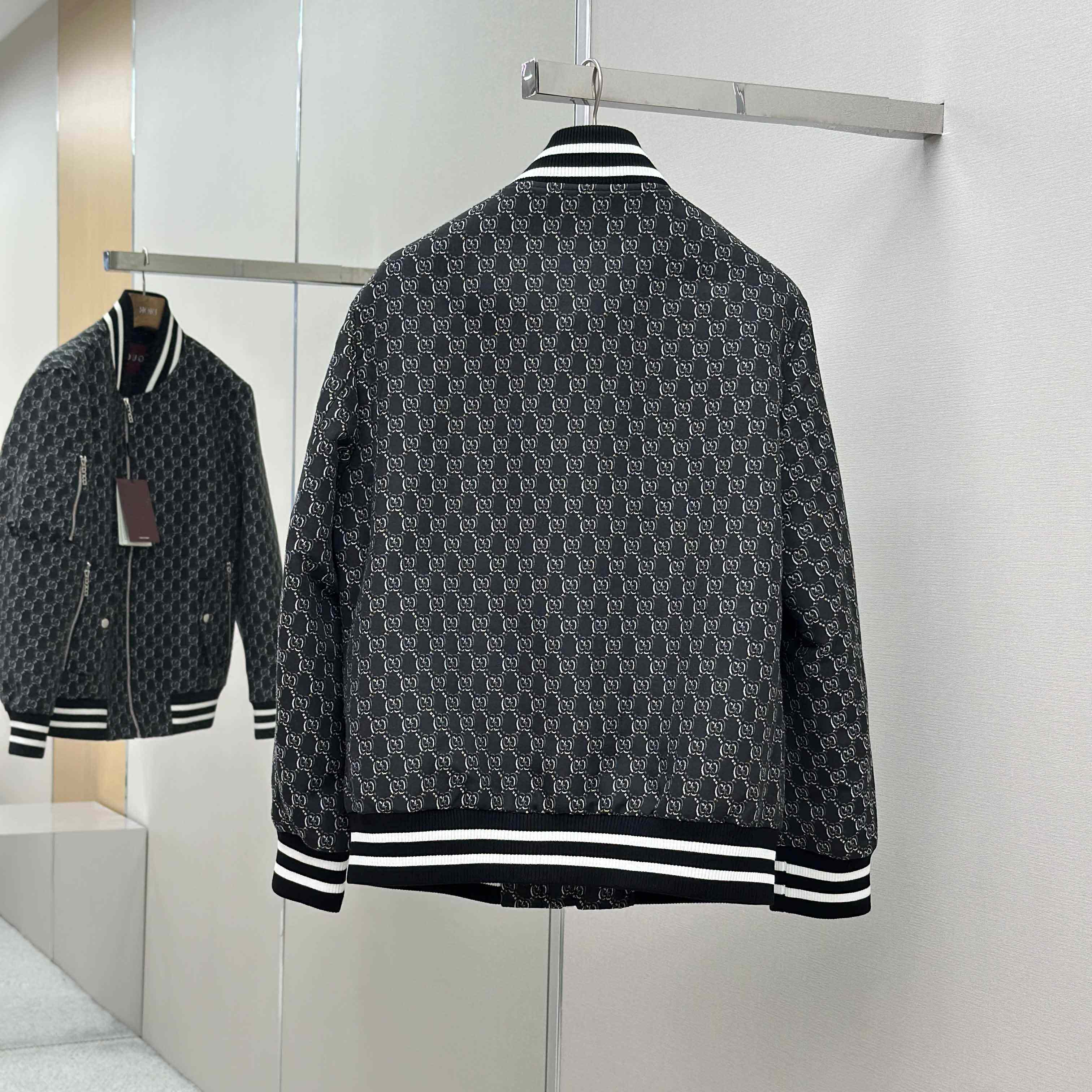 Gucci Logo-Jacquard Padded Cotton-Twill Bomber Jacket - FashionPlug