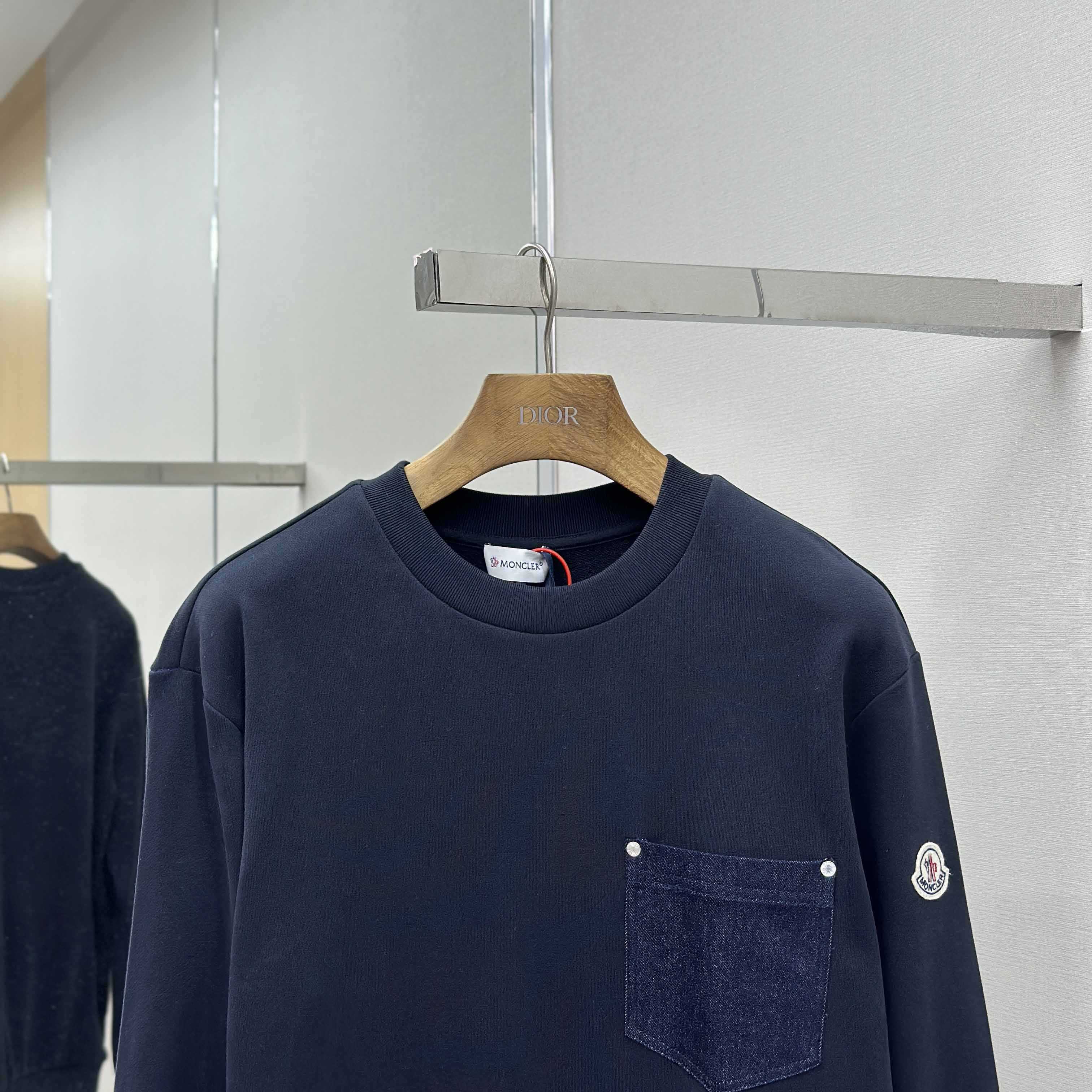 Moncler Cotton & Denim Sweatshirt - FashionPlug