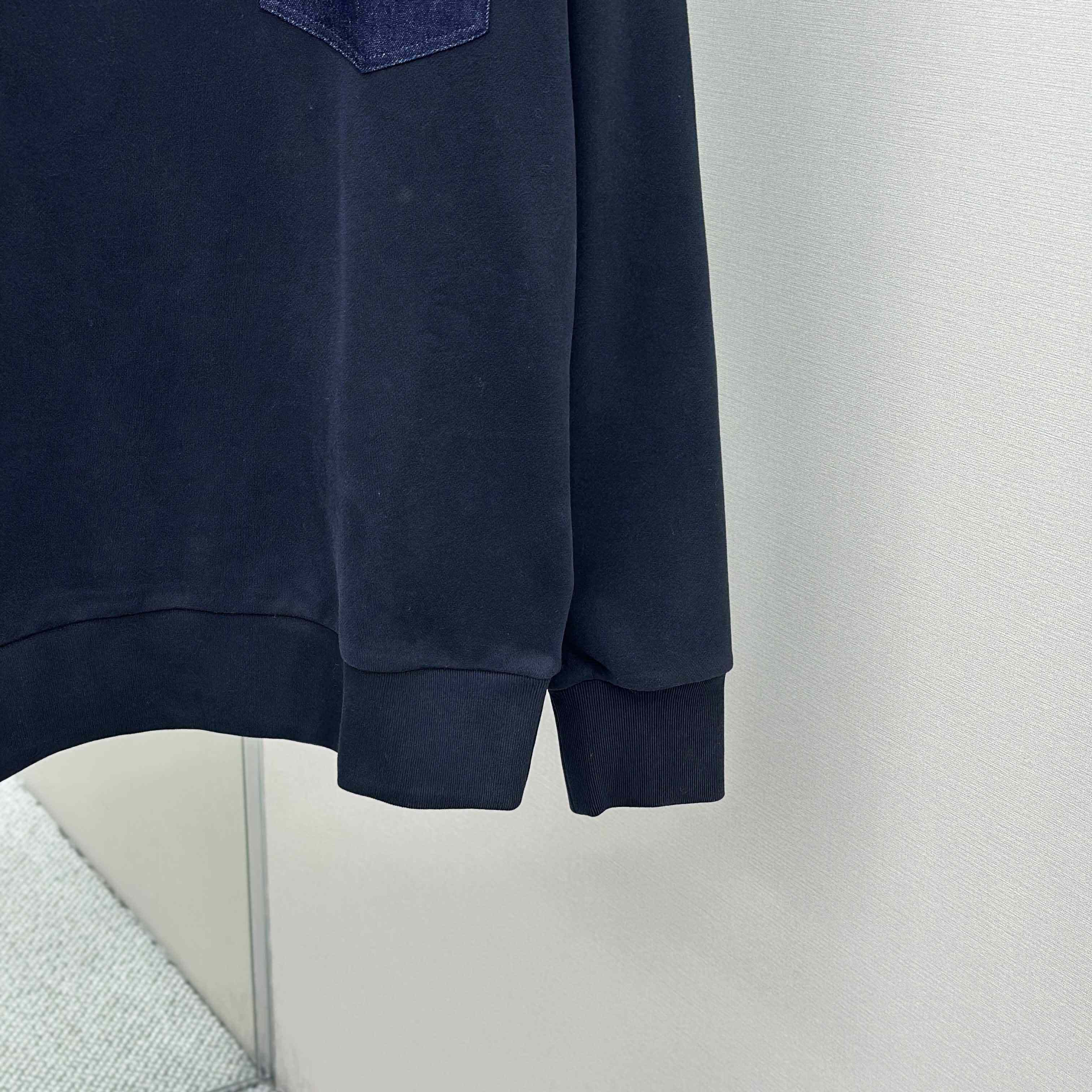 Moncler Cotton & Denim Sweatshirt - FashionPlug