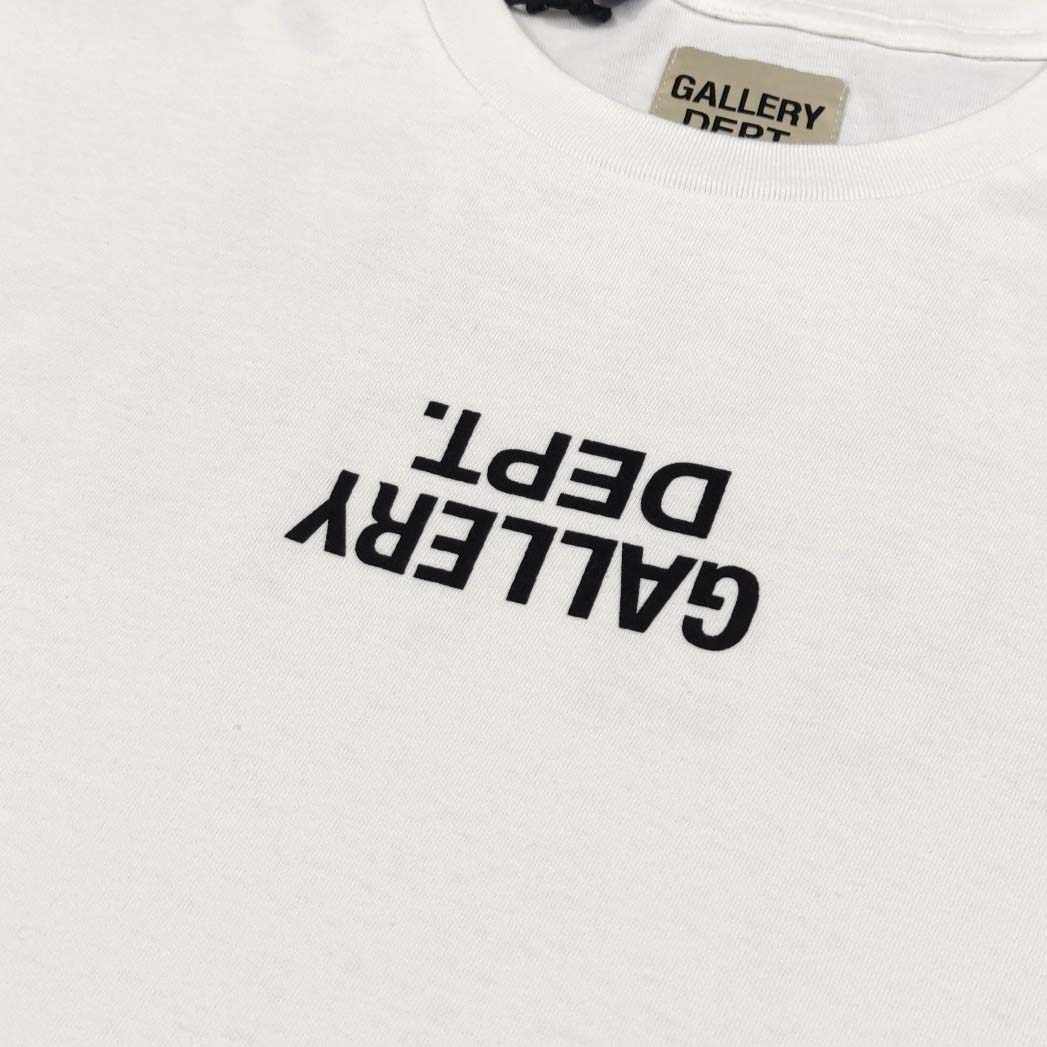 Gallery Dept Tee White Black Used Small - FashionPlug