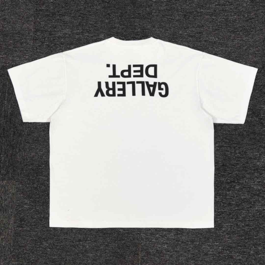 Gallery Dept Tee White Black Used Small - FashionPlug