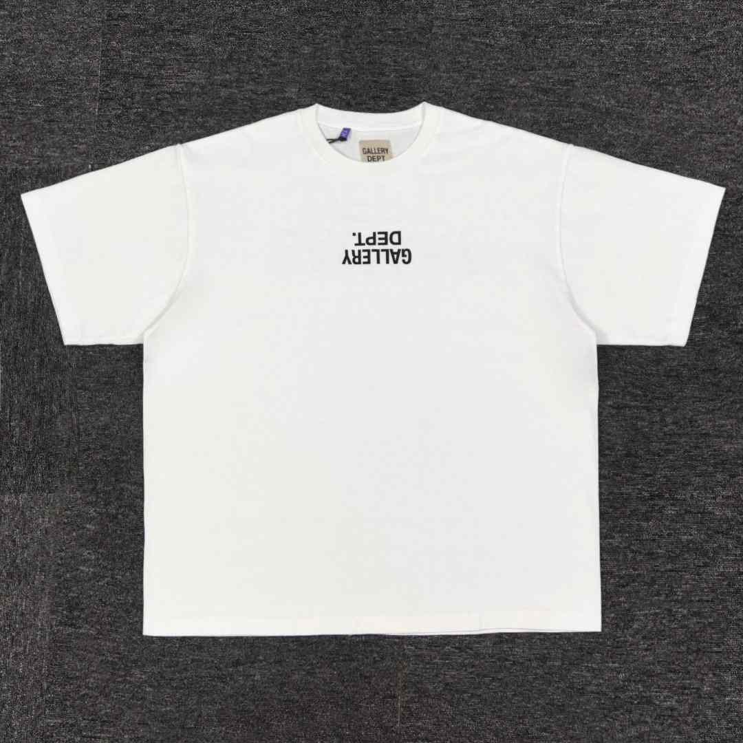 Gallery Dept Tee White Black Used Small - FashionPlug