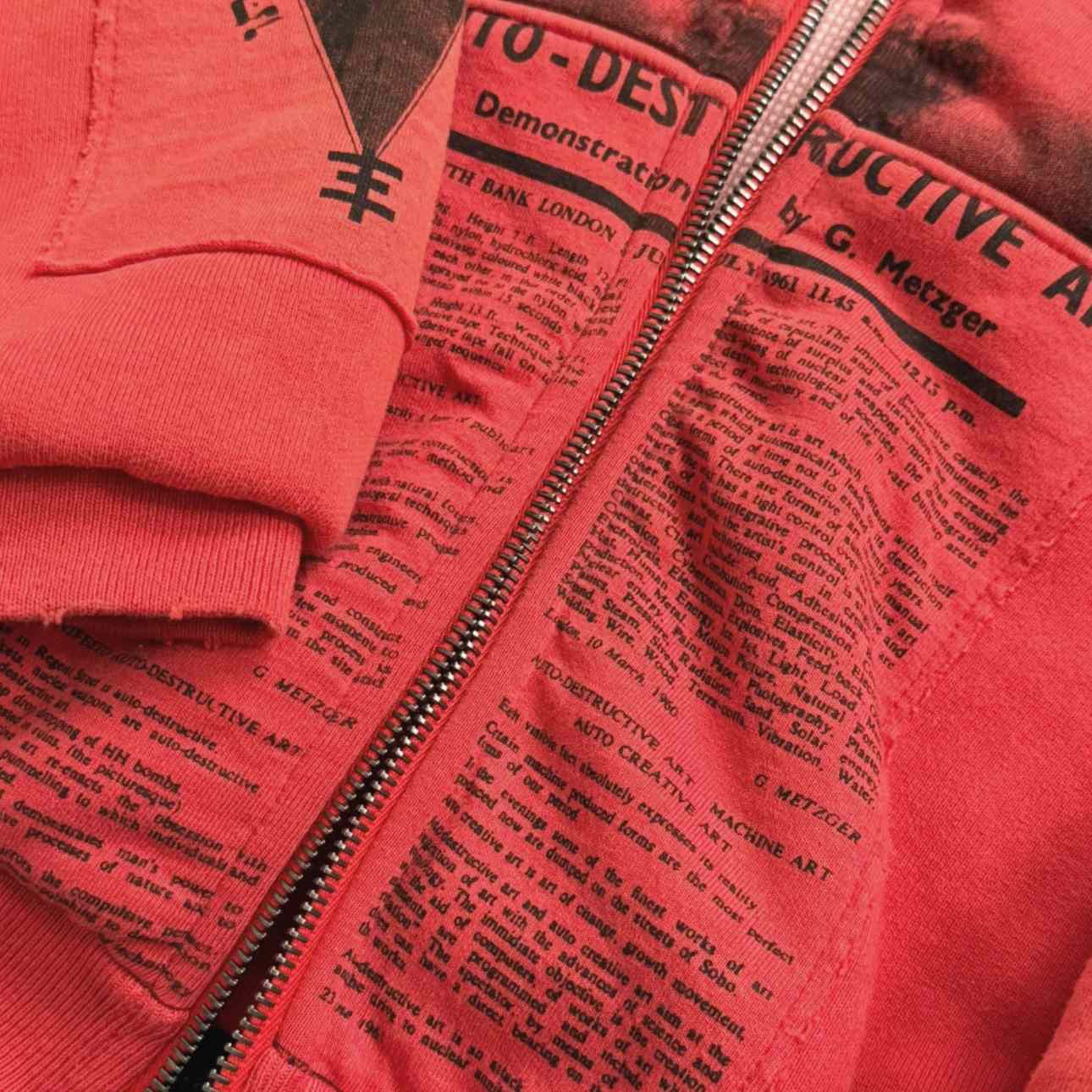 Enfants Riches Déprimés Anti Proces Thermal Lined Zip Hoodie 'Pompeian Red' - FashionPlug