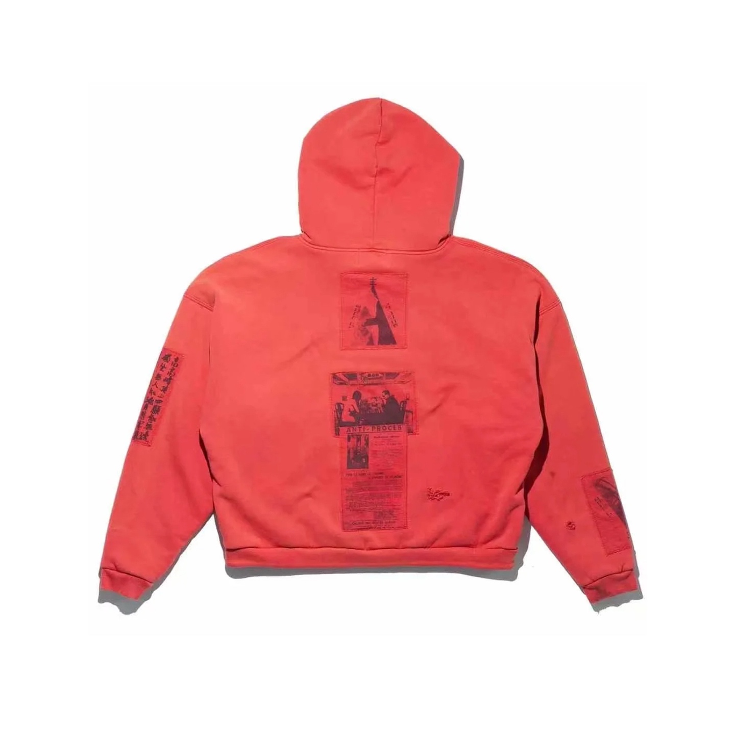 Enfants Riches Déprimés Anti Proces Thermal Lined Zip Hoodie 'Pompeian Red' - FashionPlug