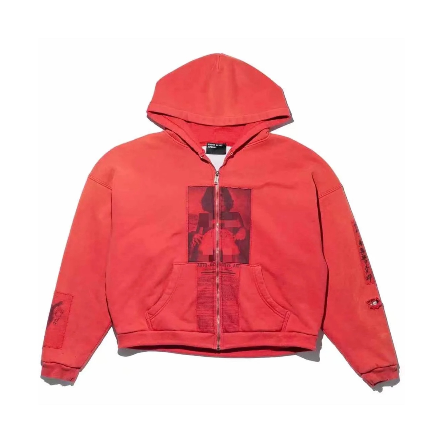 Enfants Riches Déprimés Anti Proces Thermal Lined Zip Hoodie 'Pompeian Red' - FashionPlug