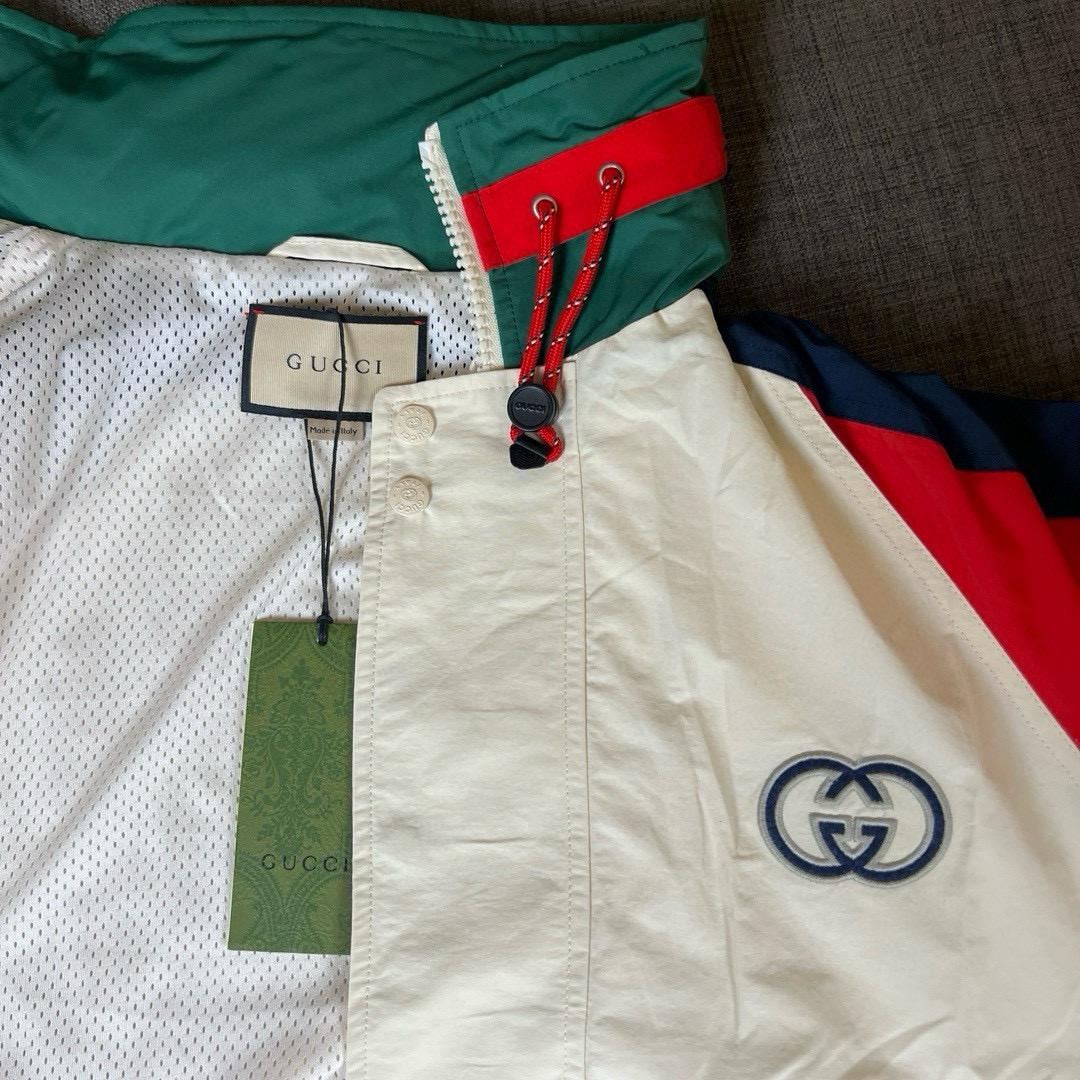 Gucci -Colour-block Bomber Jacket  - FashionPlug
