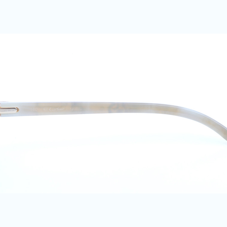 Cartier CT_3524012 Shell Mix White Buffalo Sunglasses In Gold Gradient Blue - FashionPlug