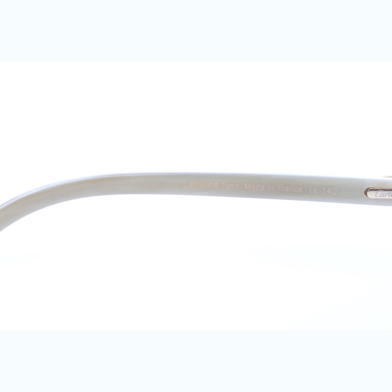 Cartier CT_3524012 Shell Mix White Buffalo Sunglasses In Gold Gradient Blue - FashionPlug