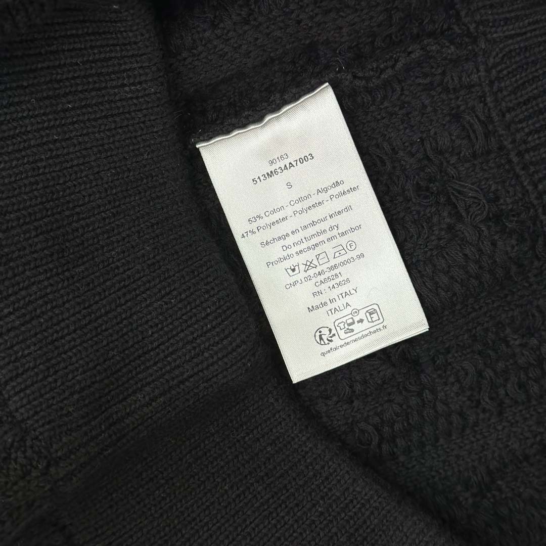 Dior Oblique Sweater Black Cotton-Blend Jacquard - FashionPlug