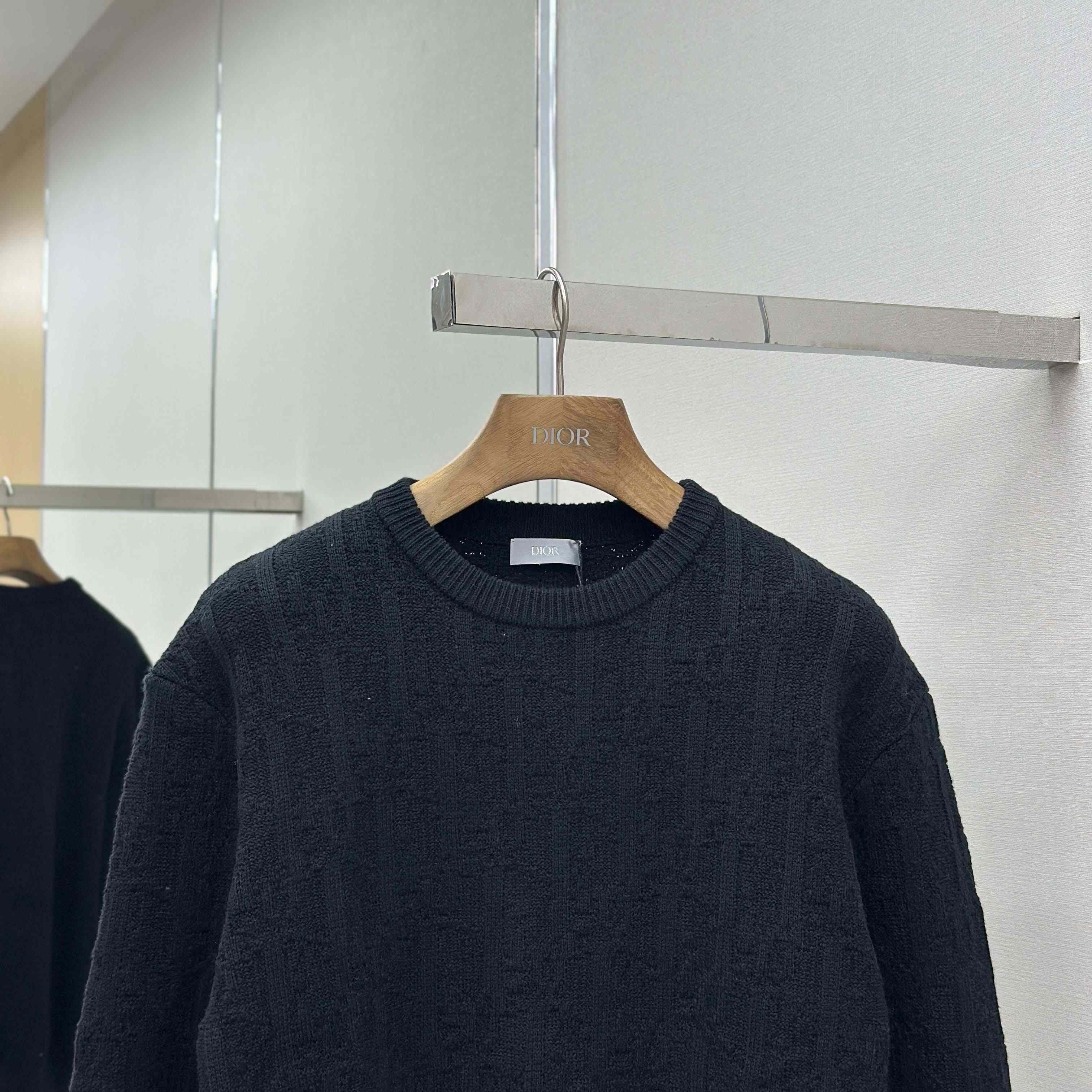 Dior Oblique Sweater Black Cotton-Blend Jacquard - FashionPlug