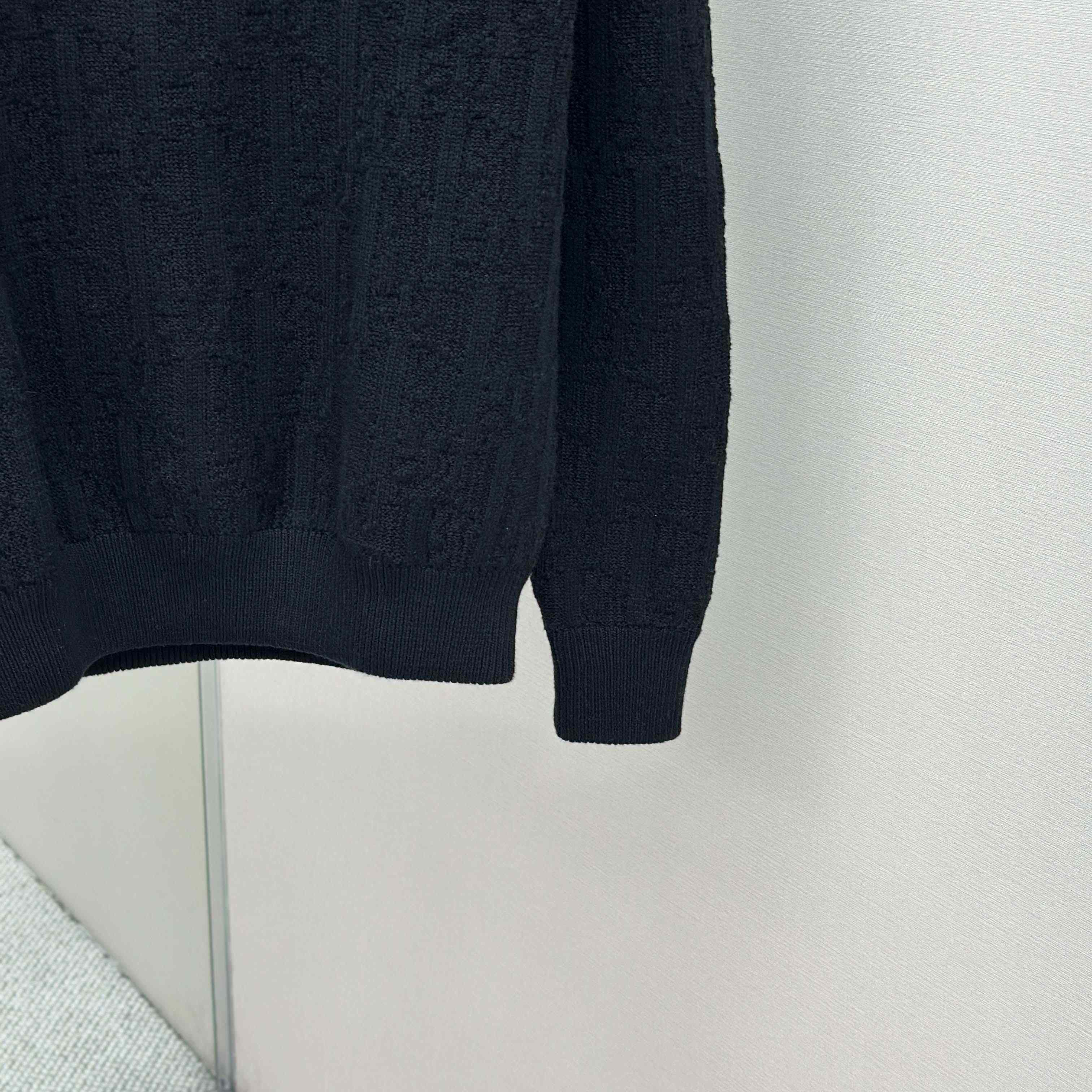 Dior Oblique Sweater Black Cotton-Blend Jacquard - FashionPlug