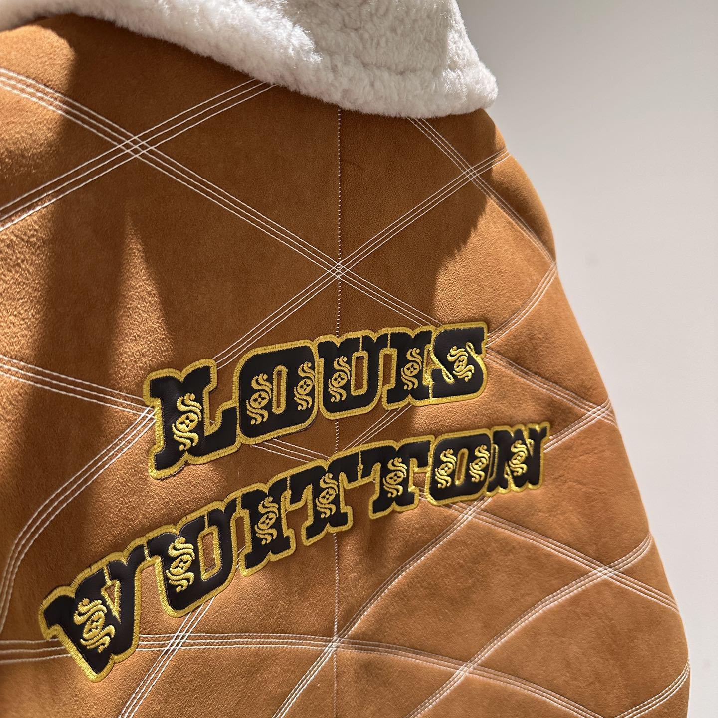 Louis Vuitton Embroidered Shearling Workwear Blouson - FashionPlug
