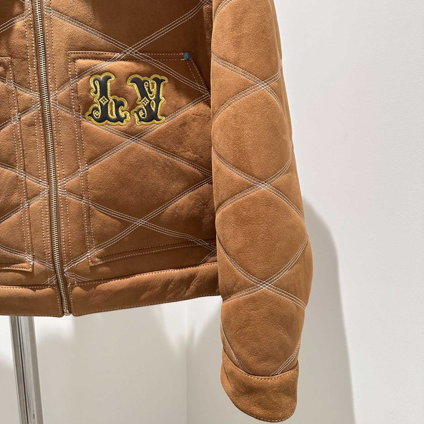 Louis Vuitton Embroidered Shearling Workwear Blouson - FashionPlug