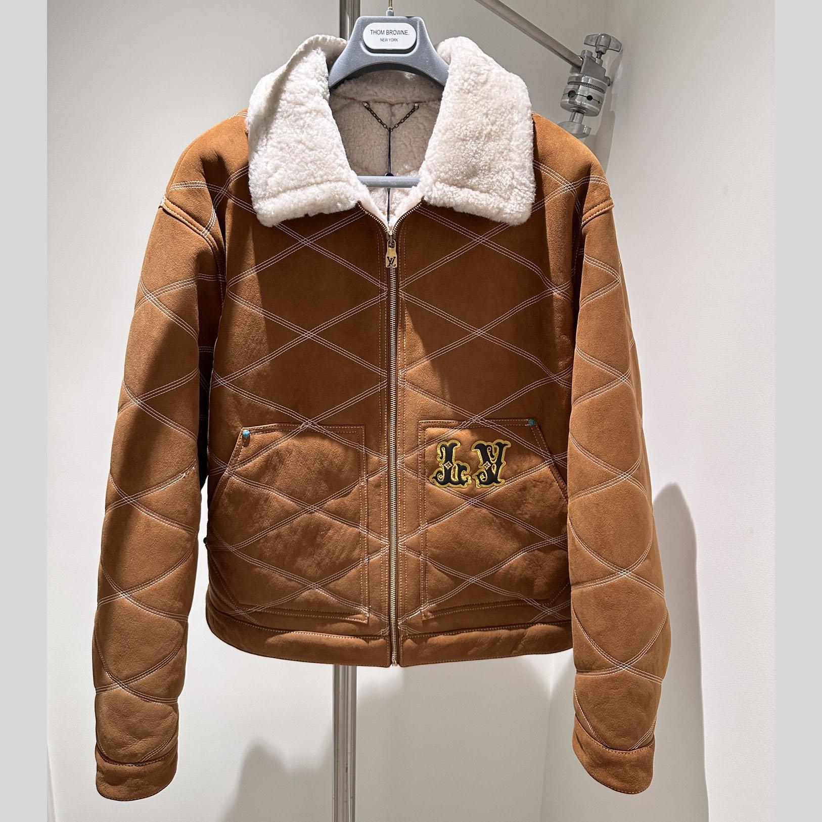 Louis Vuitton Embroidered Shearling Workwear Blouson - FashionPlug