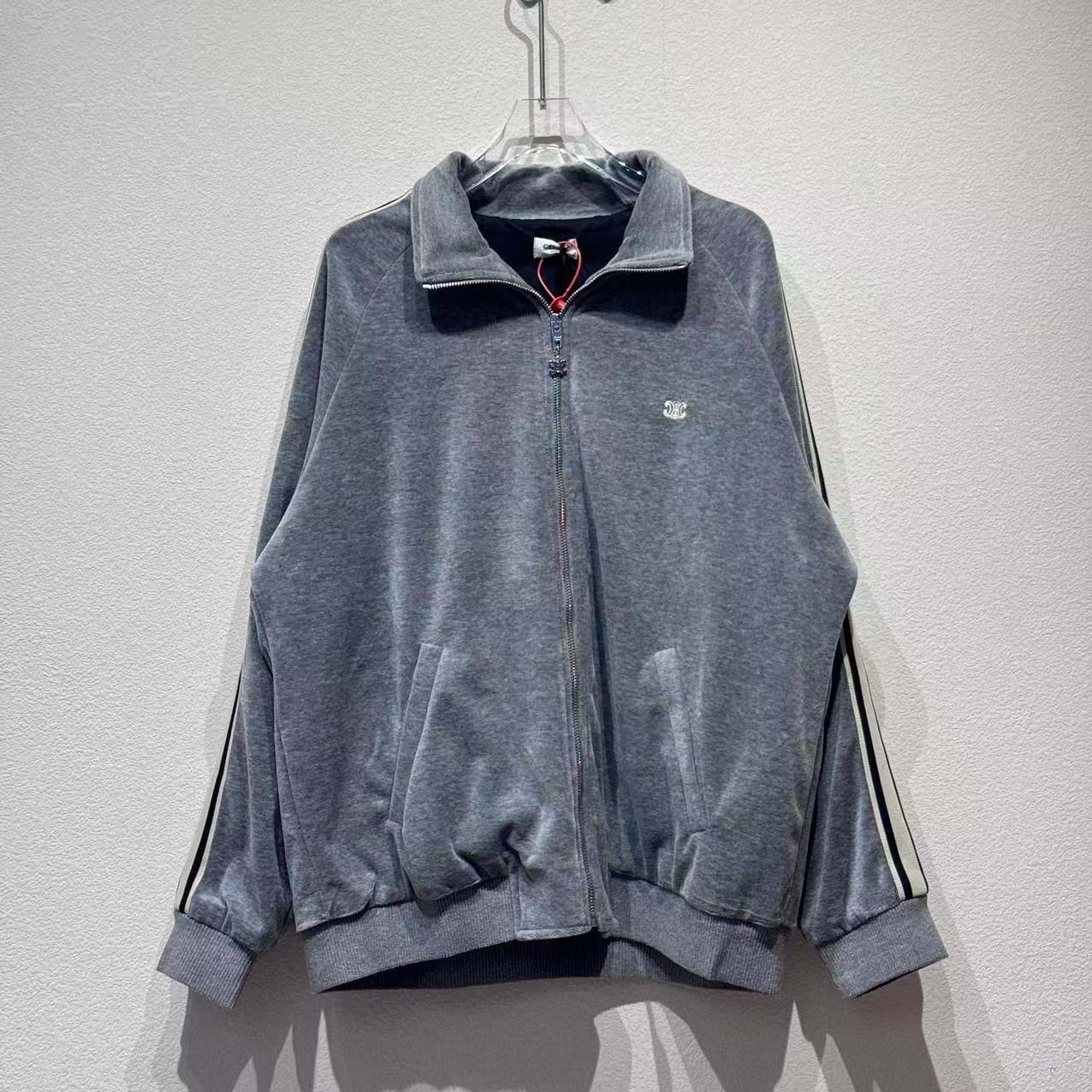 Celine Tracksuit Jacket In Velvet Cotton - FashionPlug