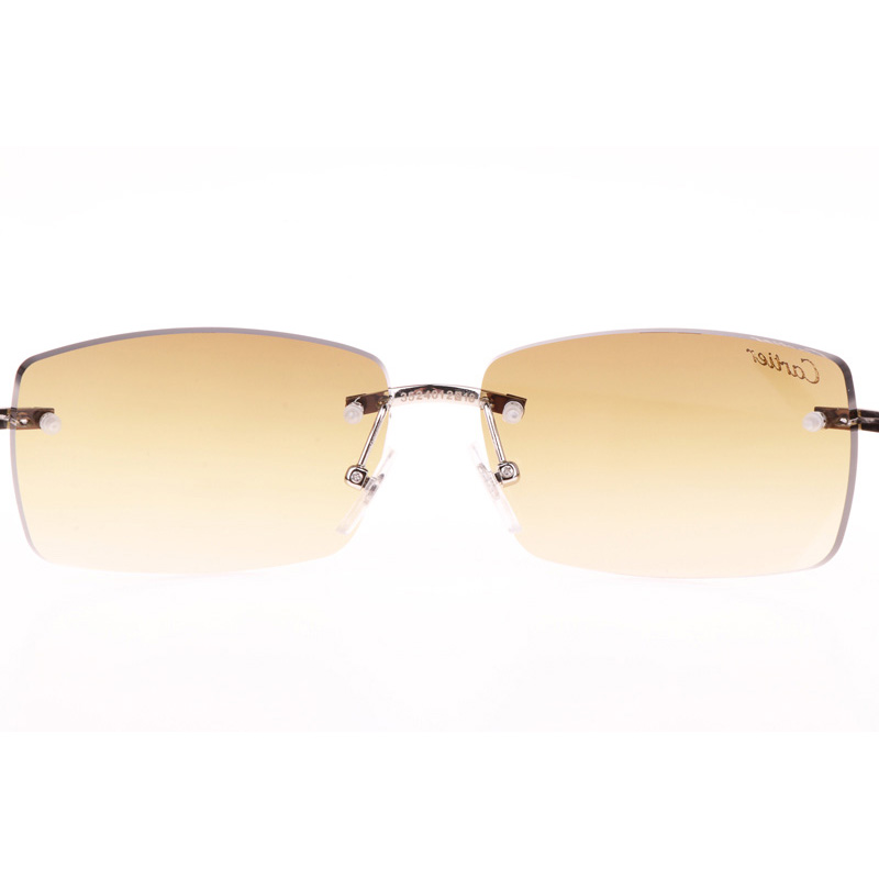 Cartier CT_3524012 Green Wood Sunglasses In Silver Brown - FashionPlug