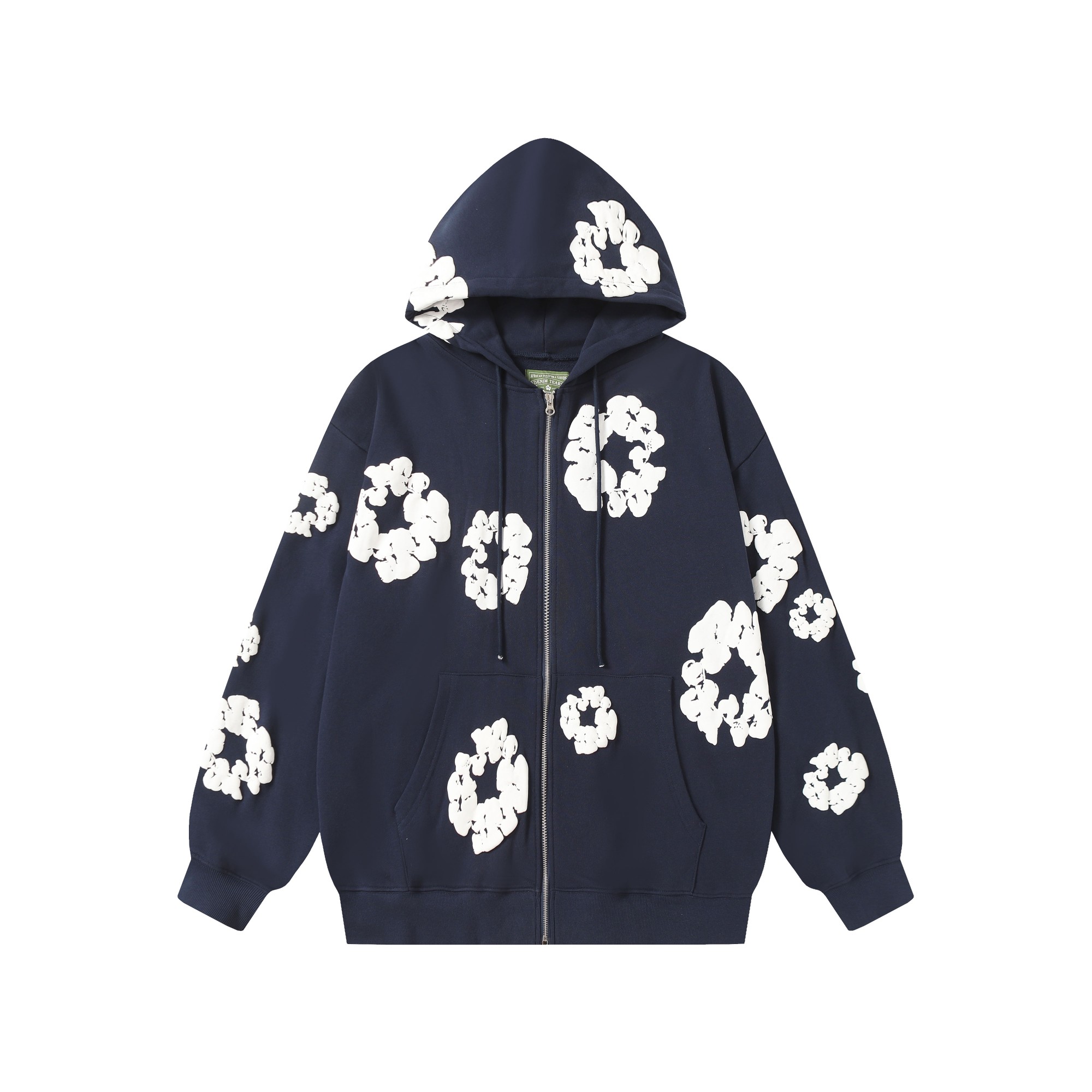 Denim Tears Cotton Wreath Zip Hoodie  - FashionPlug