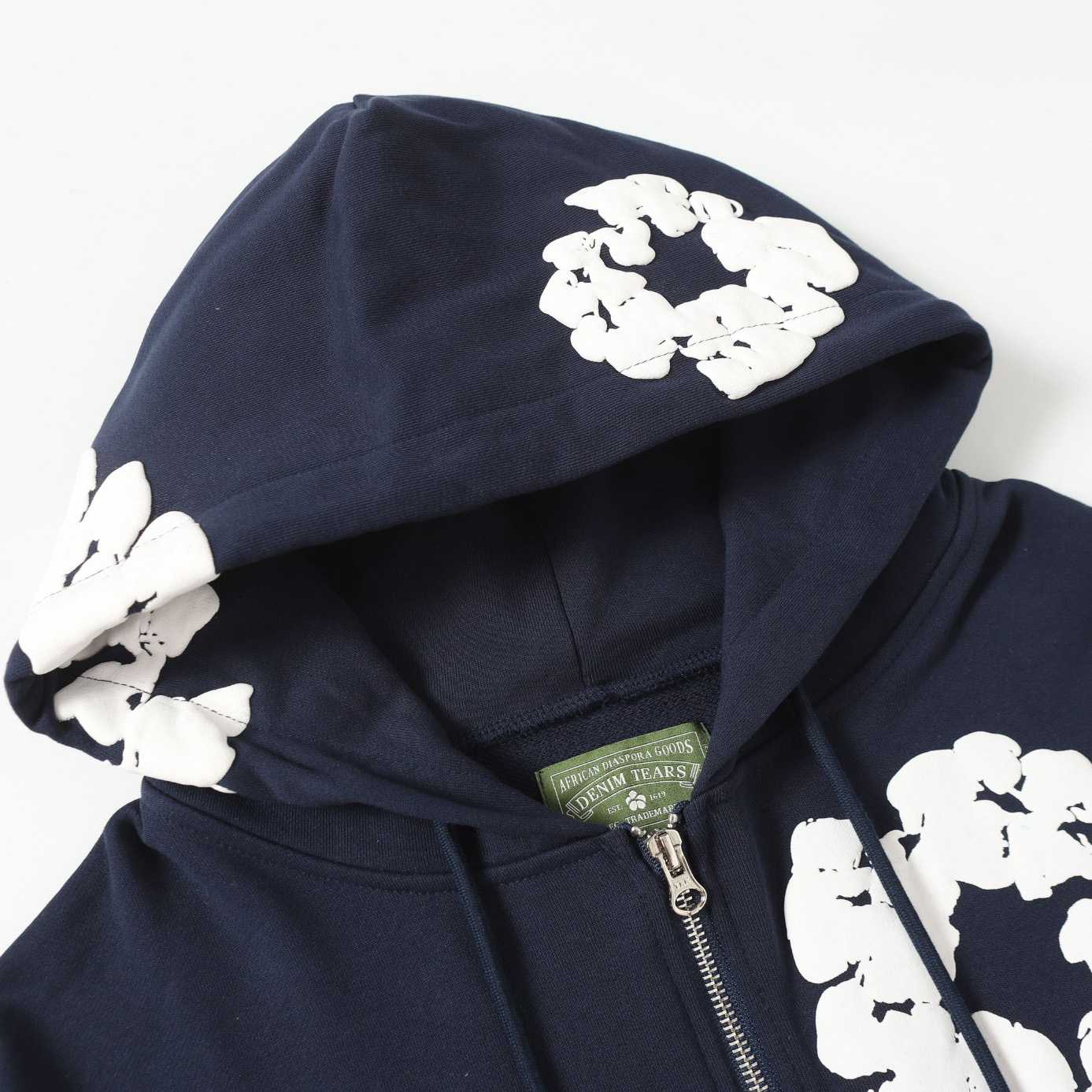 Denim Tears Cotton Wreath Zip Hoodie  - FashionPlug