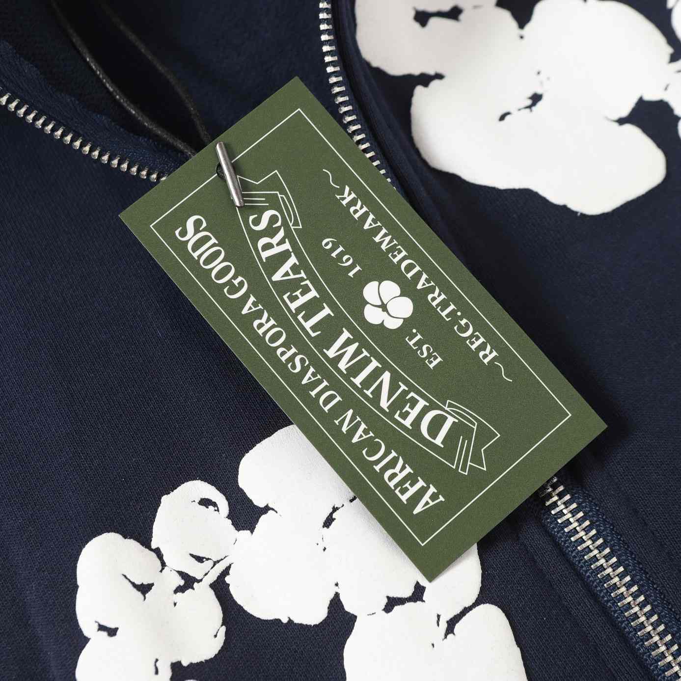 Denim Tears Cotton Wreath Zip Hoodie  - FashionPlug