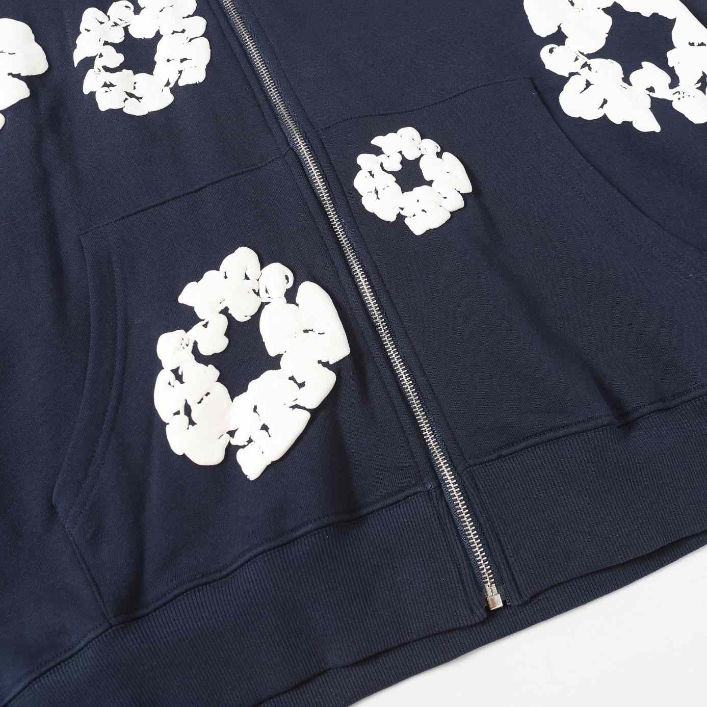 Denim Tears Cotton Wreath Zip Hoodie  - FashionPlug