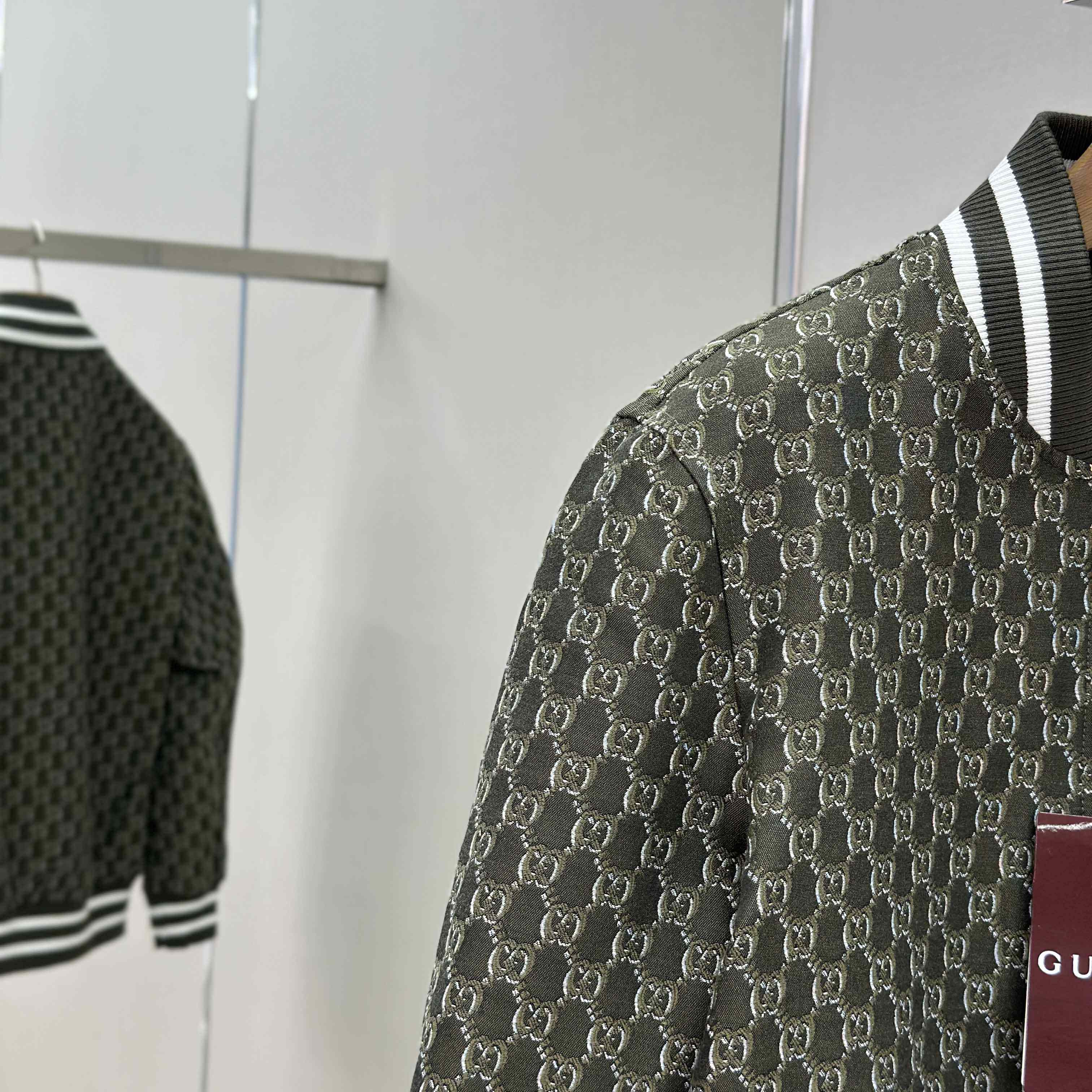 Gucci Logo-Jacquard Padded Cotton-Twill Bomber Jacket - FashionPlug