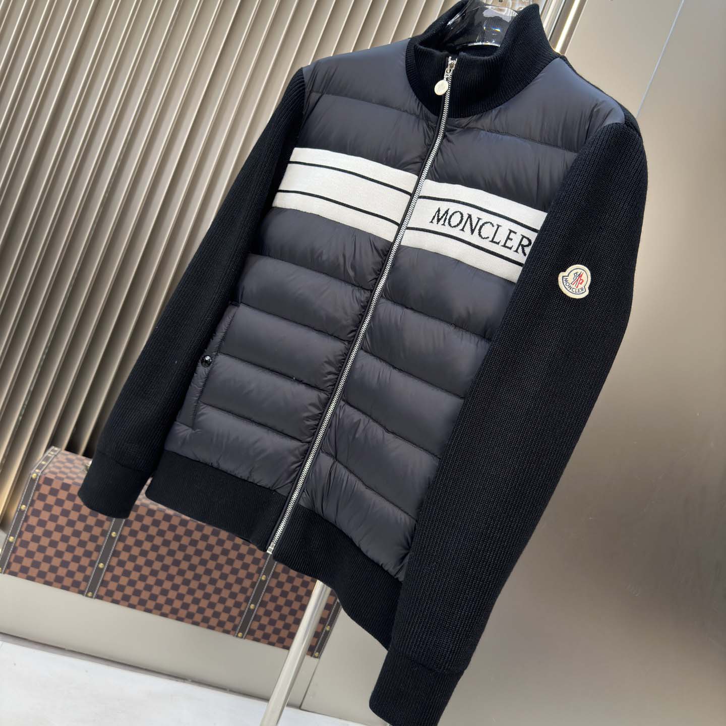 Moncler Color Block Zip Cardigan  - FashionPlug