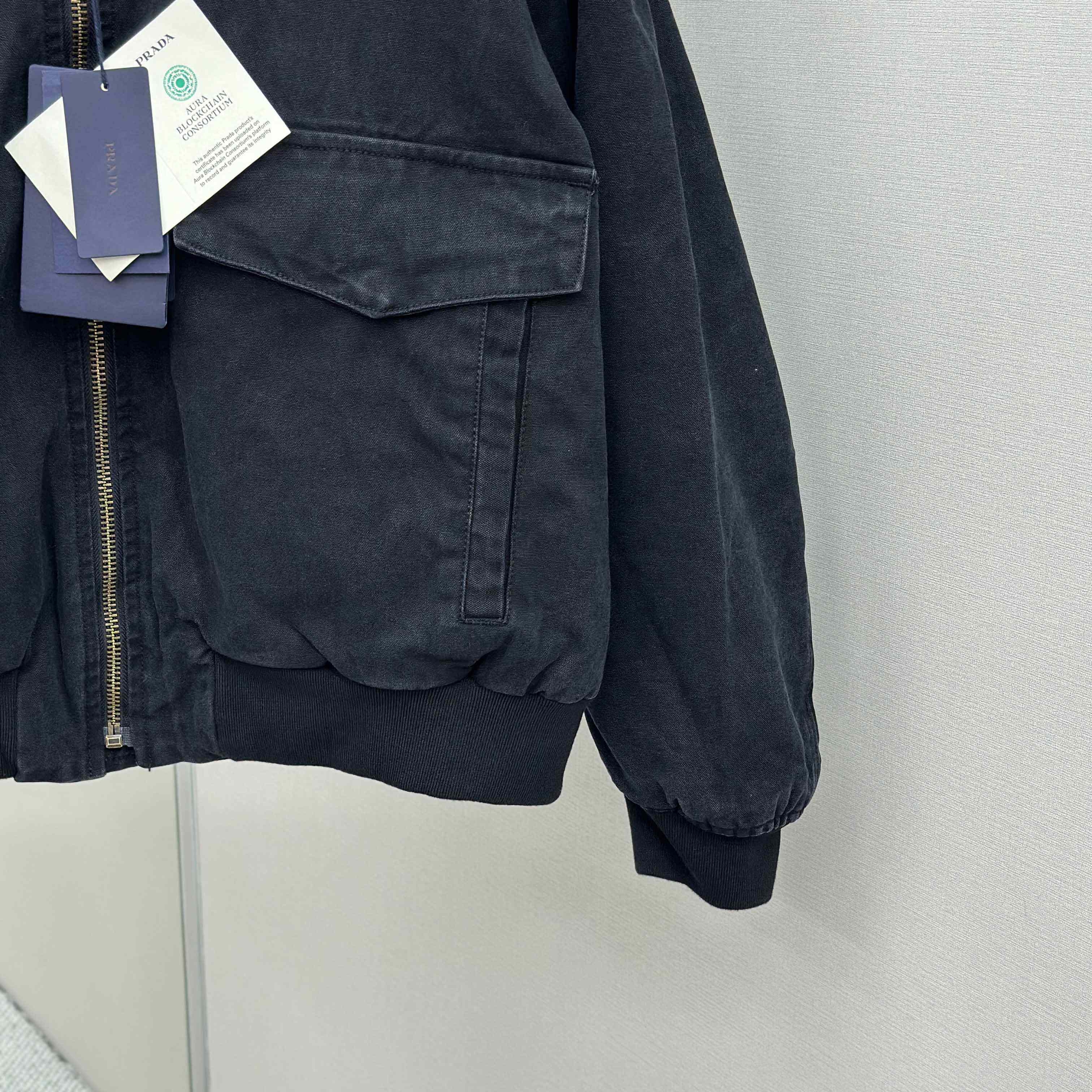 Prada Canvas Blouson Jacket - FashionPlug