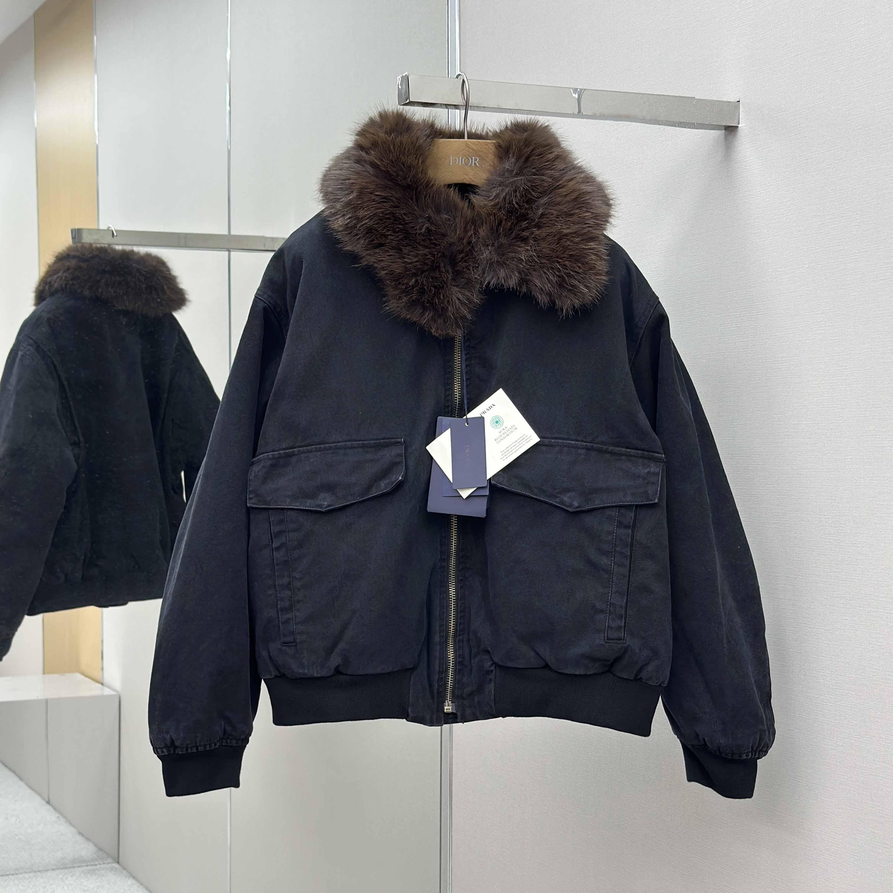 Prada Canvas Blouson Jacket - FashionPlug