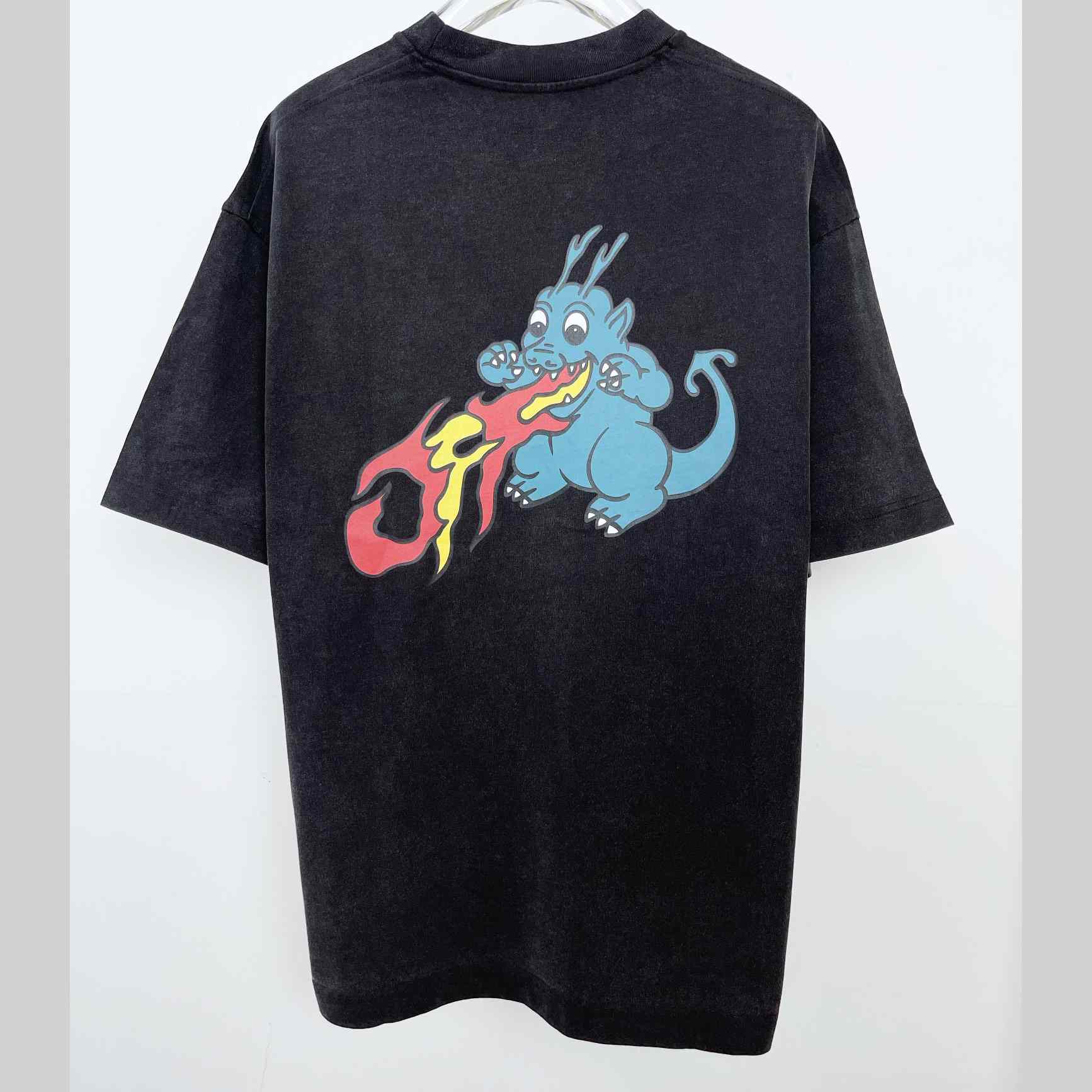 Off-White x BMC Paris Black Logo Oversized T-Shirt - FashionPlug