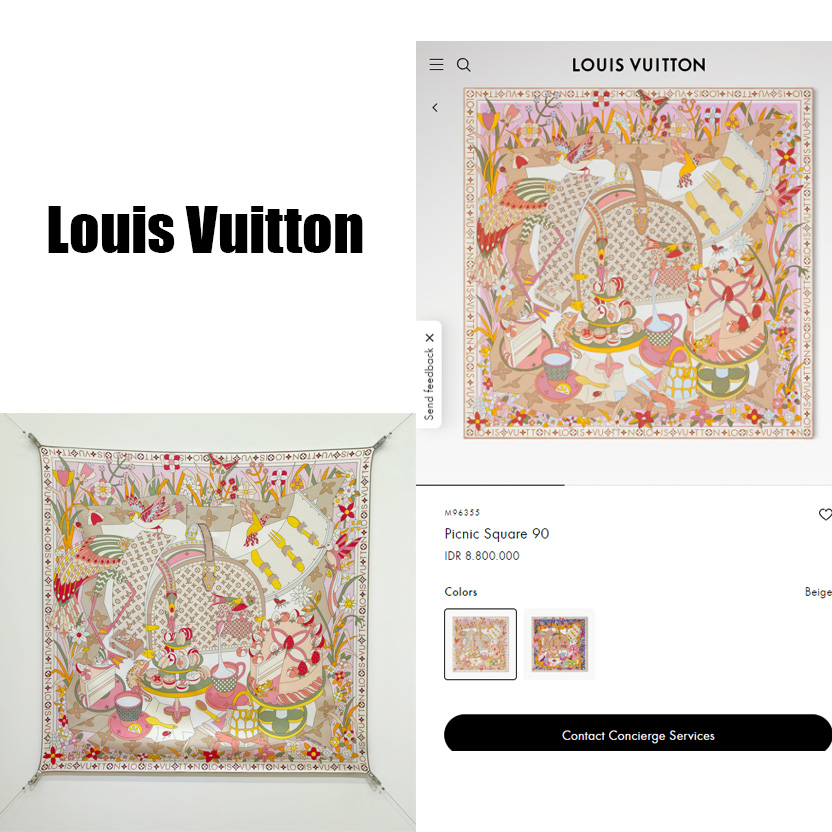 Louis Vuitton Picnic Square 90   M96355 - FashionPlug