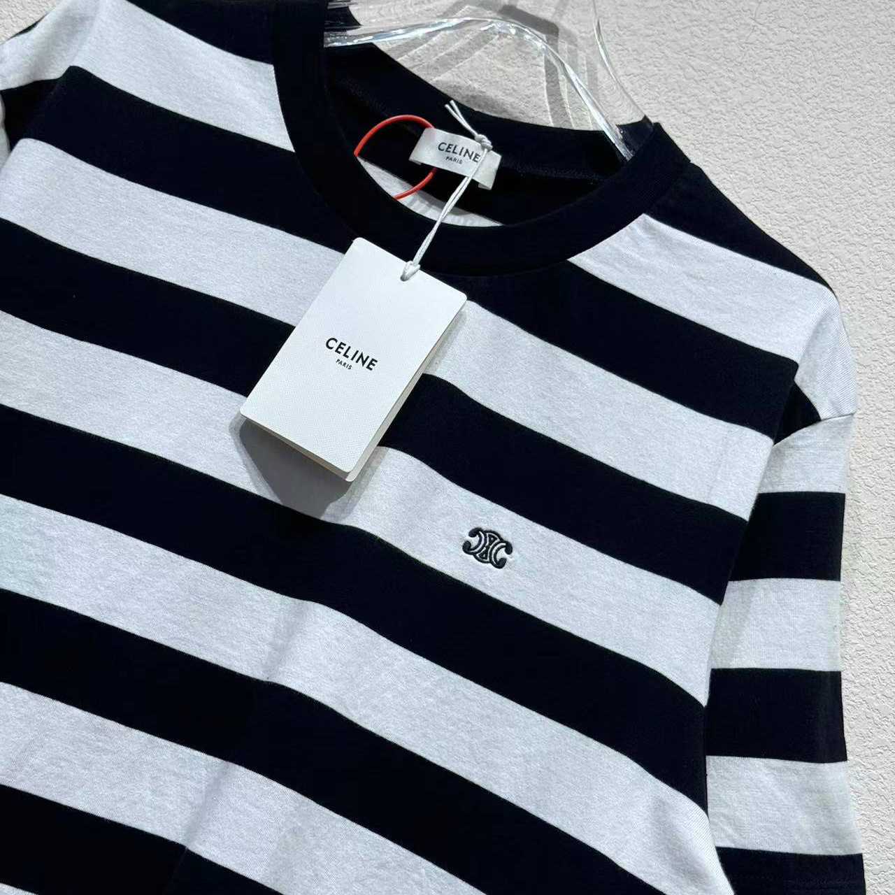 Celine Triomphe Loose T-shirt In Cotton Jersey - FashionPlug