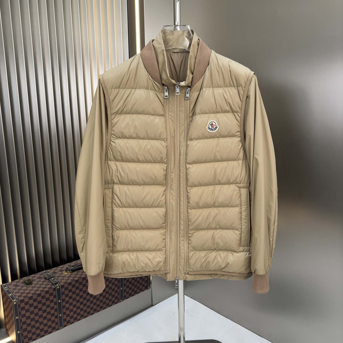 Moncler Verney 3-in-1 Short Jacket & Down Vest Set - FashionPlug