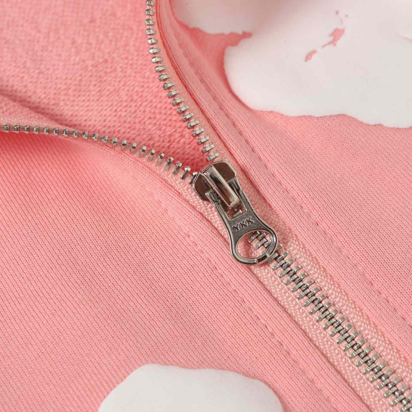 Denim Tears Cotton Wreath Zip Hoodie Pink - FashionPlug