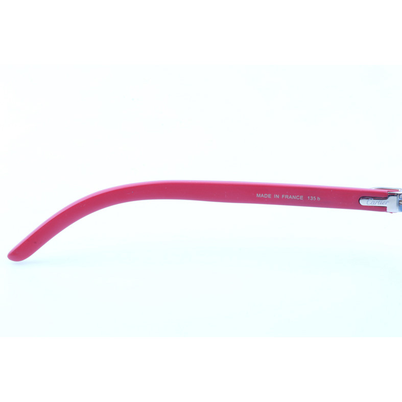 Cartier CT_3524012 Red Wood Sunglasses In Gold Gradient Blue - FashionPlug