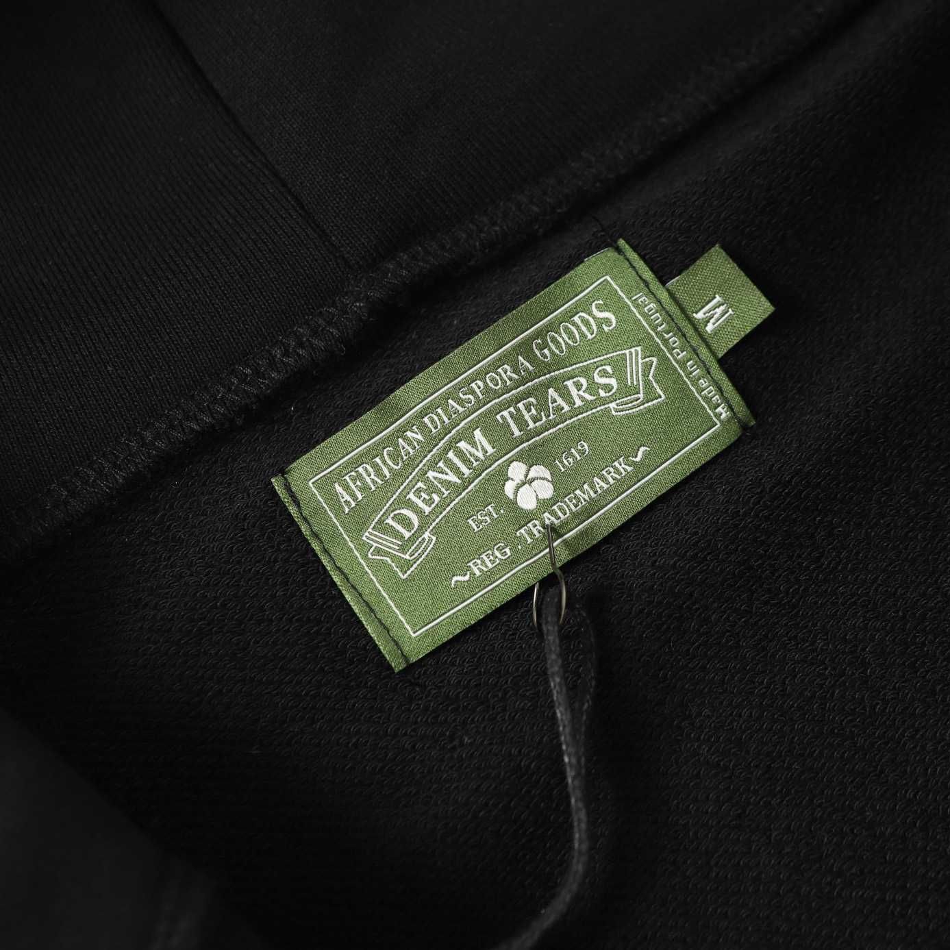 Denim Tears Cotton Wreath Zip Hoodie Black - FashionPlug