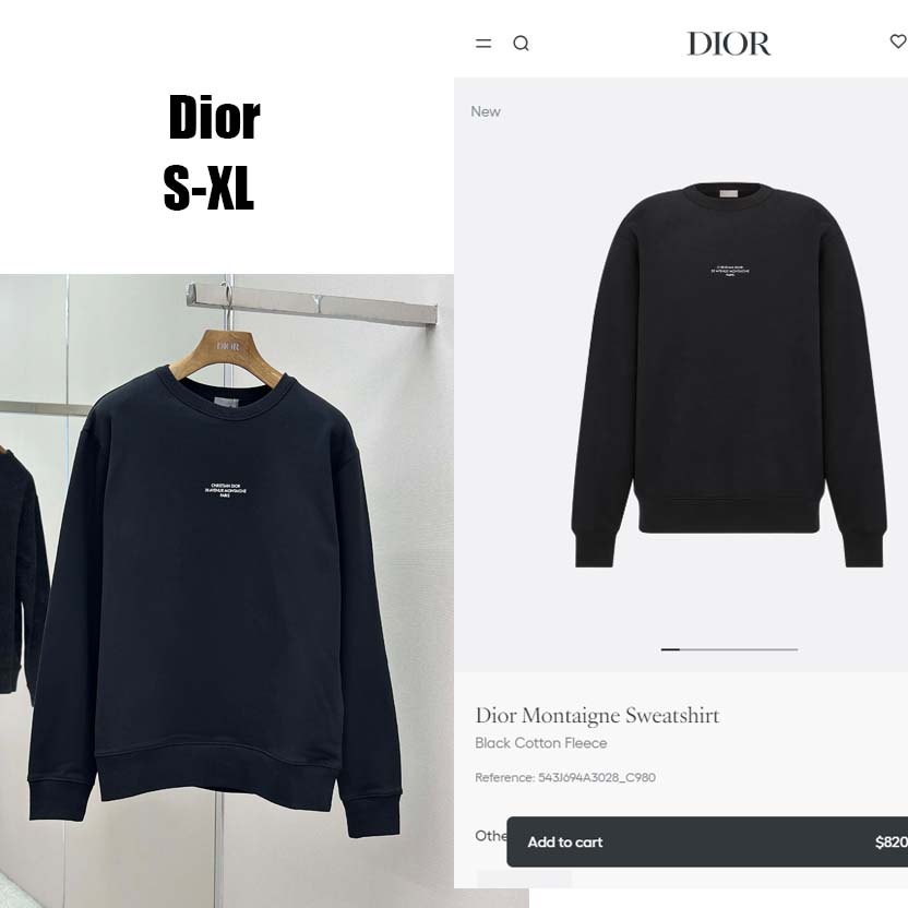 Dior Montaigne Sweatshirt   - FashionPlug