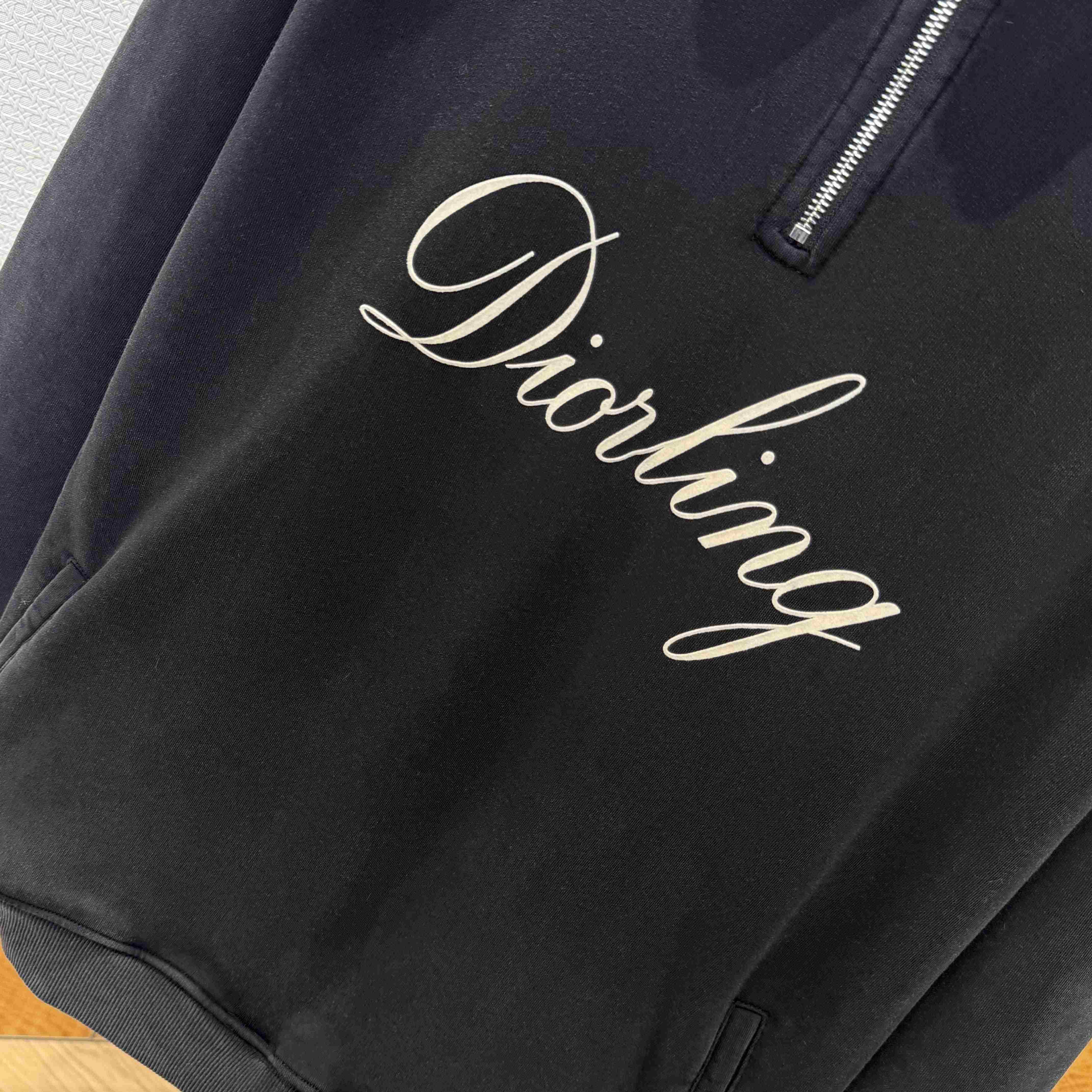 Dior Diorling Sweatshirt With Zipped Collar  - FashionPlug