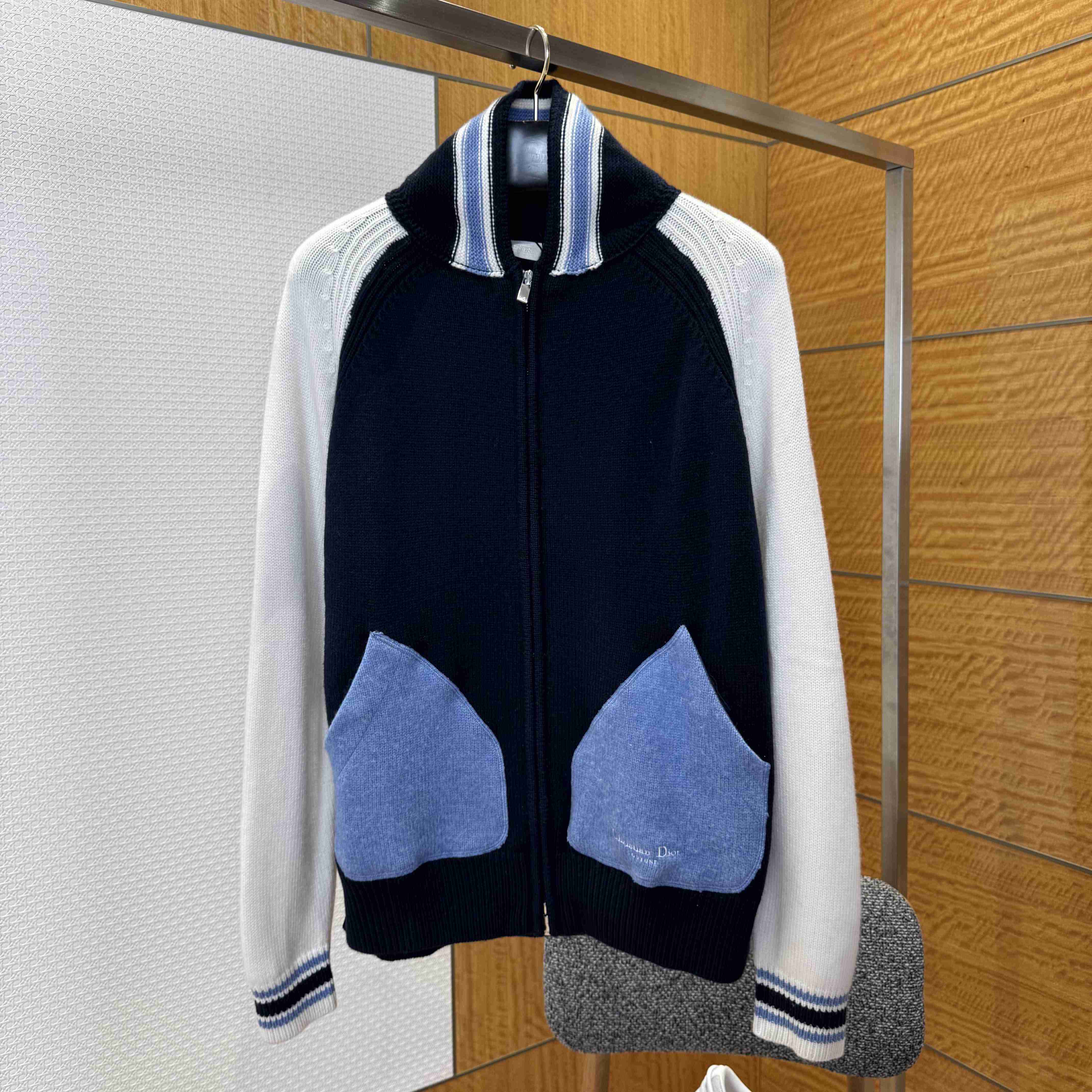 Christian Dior Couture Lily of the Valley Varsity Cardigan  - FashionPlug
