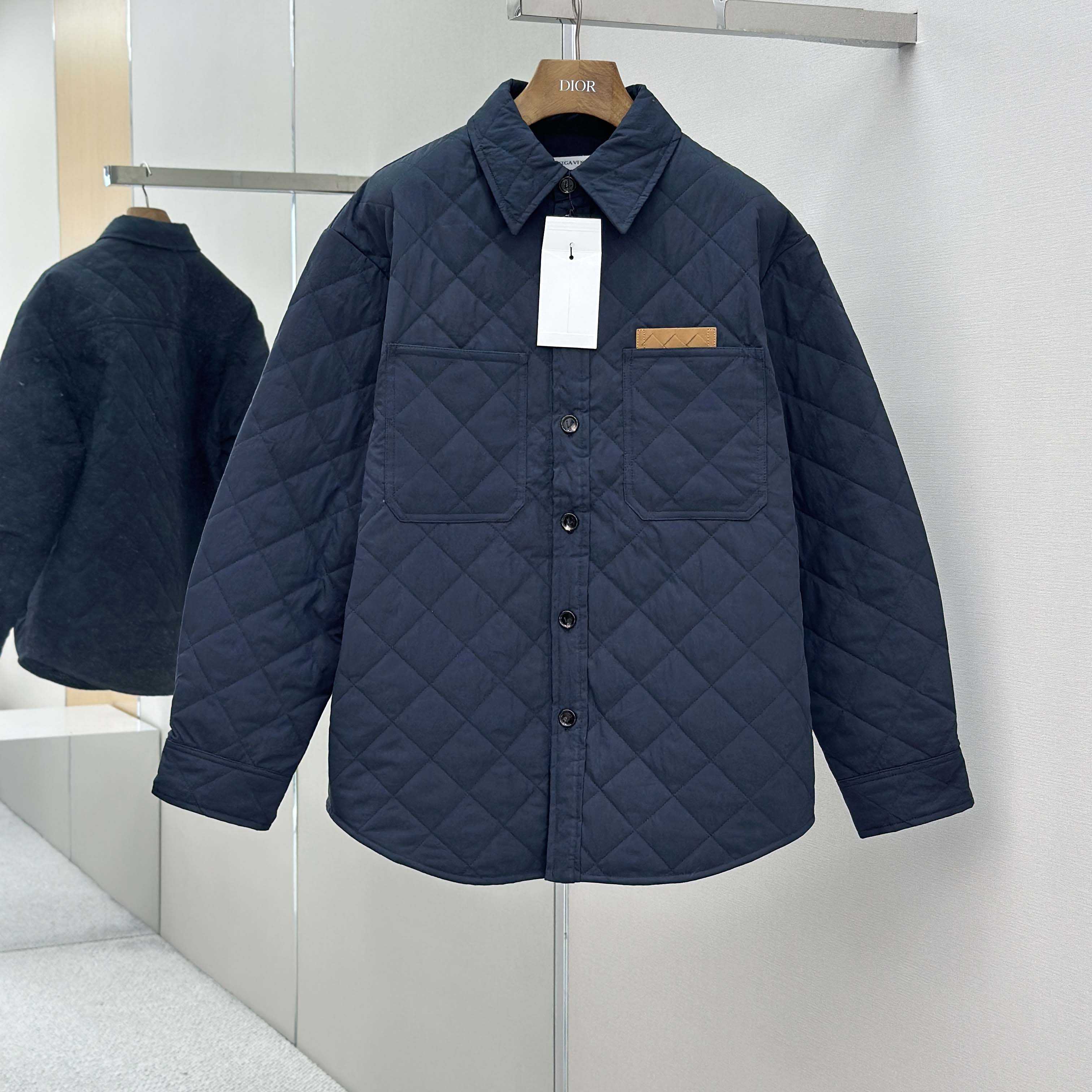 Bottega Veneta Quilted Cotton Overshirt - FashionPlug