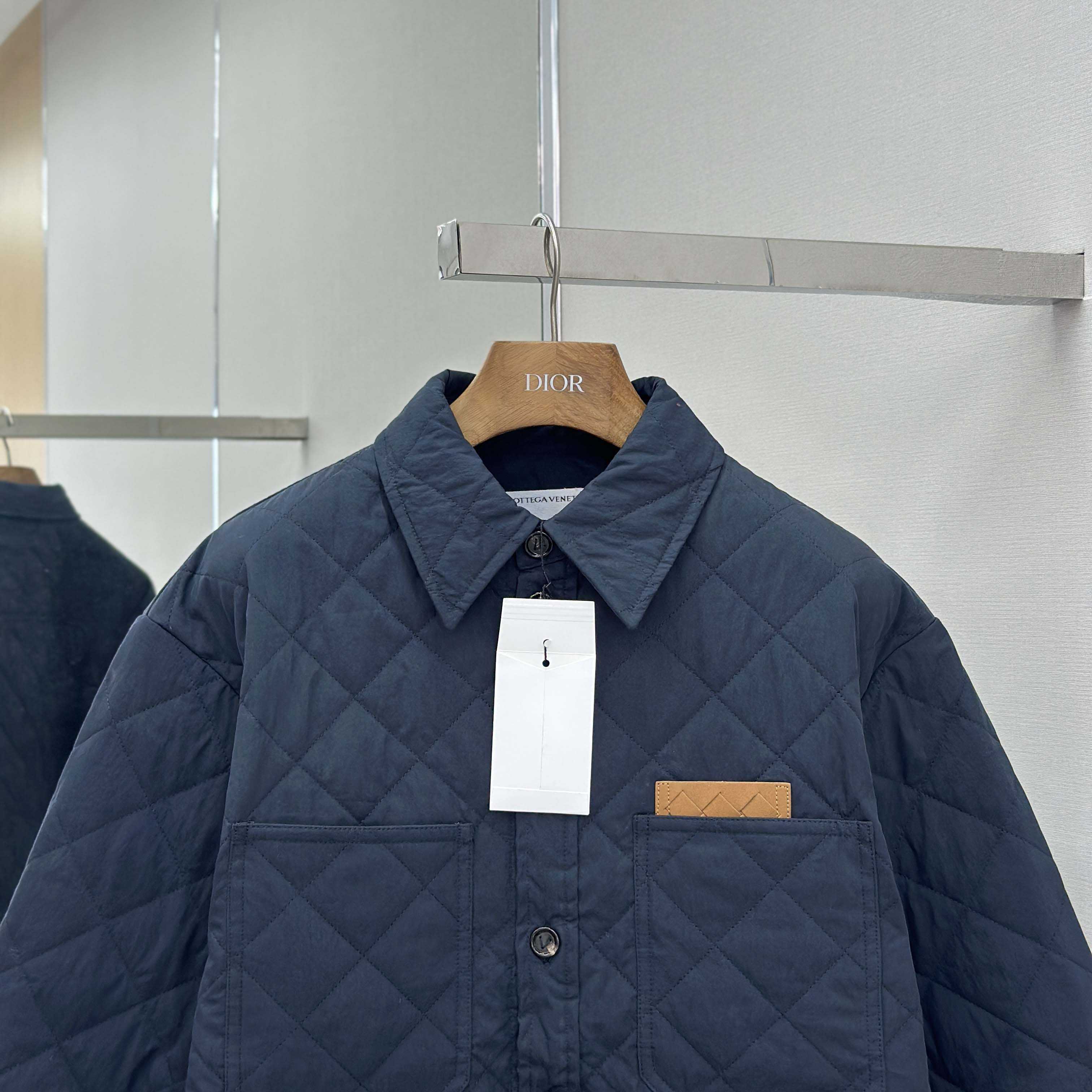 Bottega Veneta Quilted Cotton Overshirt - FashionPlug