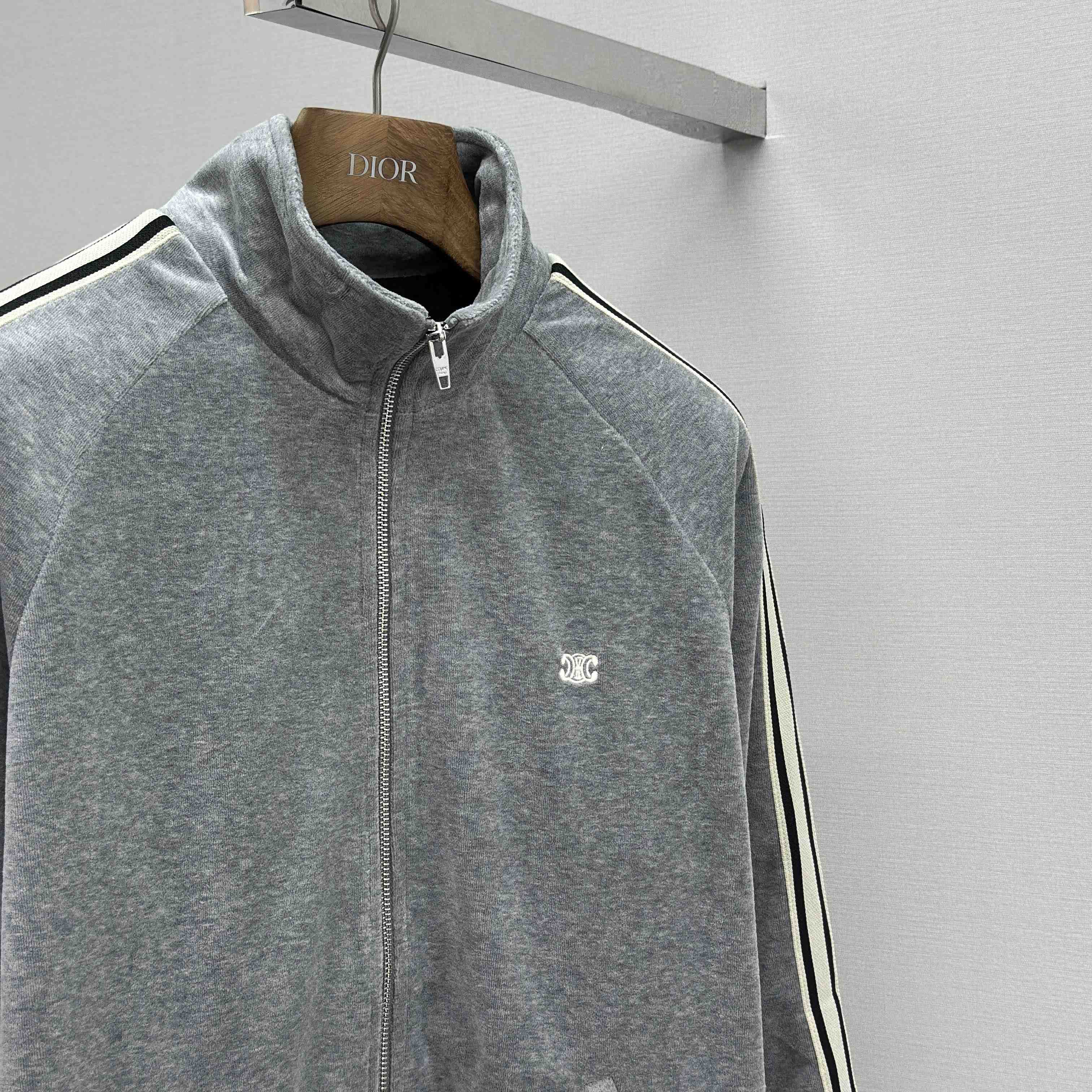 Celine Tracksuit Jacket In Velvet Cotton - FashionPlug
