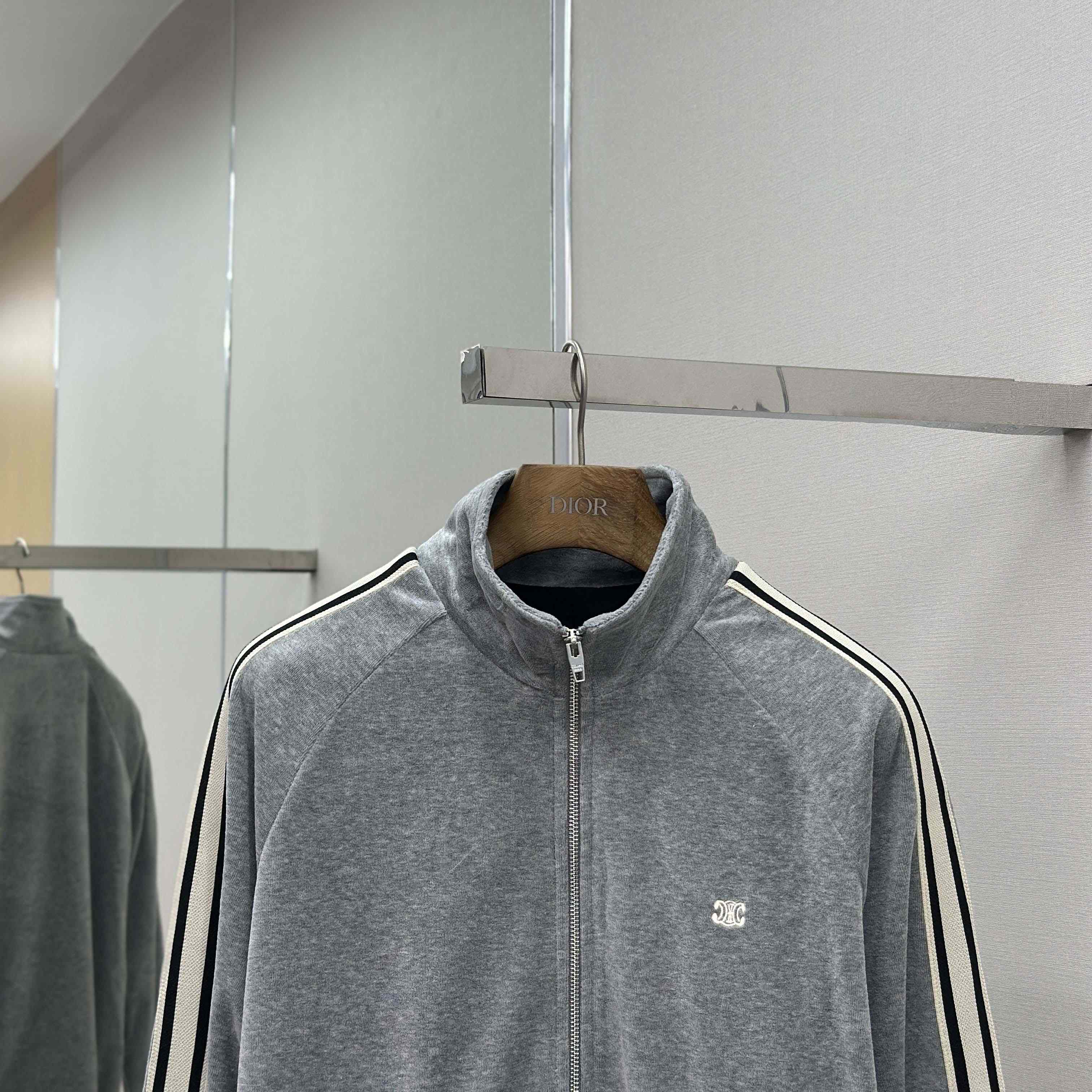 Celine Tracksuit Jacket In Velvet Cotton - FashionPlug