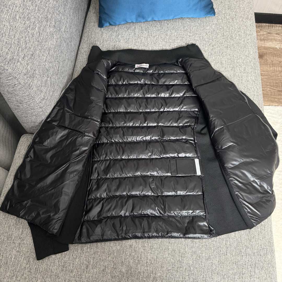 Moncler Padded Wool Zip-Up Cardigan In Black    Z503 - FashionPlug