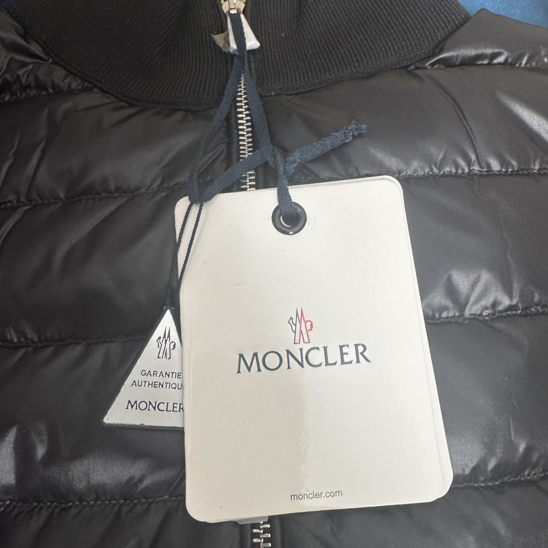 Moncler Padded Wool Zip-Up Cardigan In Black    Z503 - FashionPlug